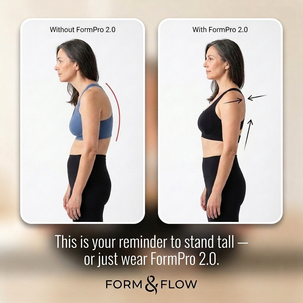 Form & Flow Facebook ad: Your Posture's Been Asking for This.