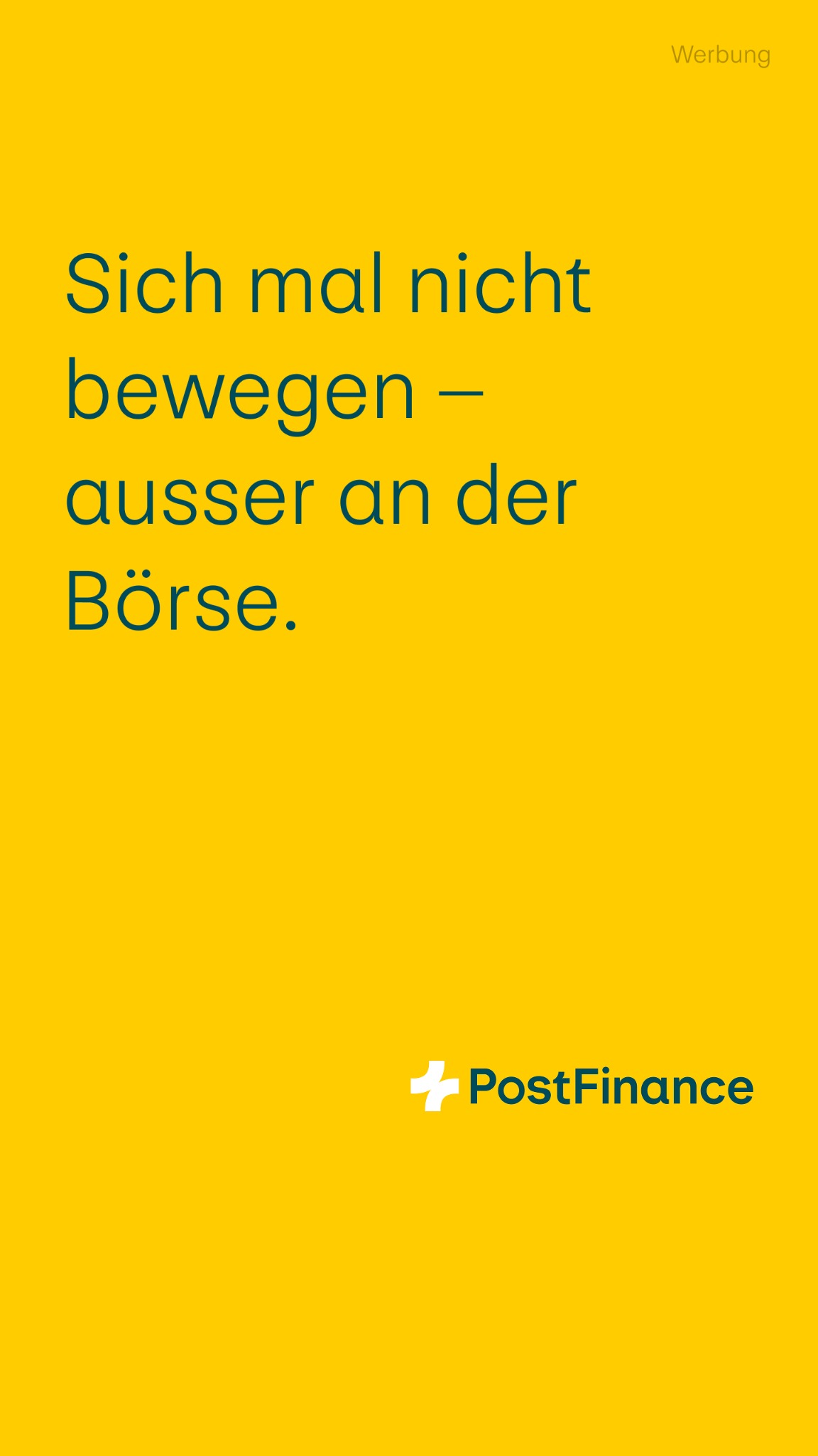 PostFinance Facebook ad from Apr 22, 2026