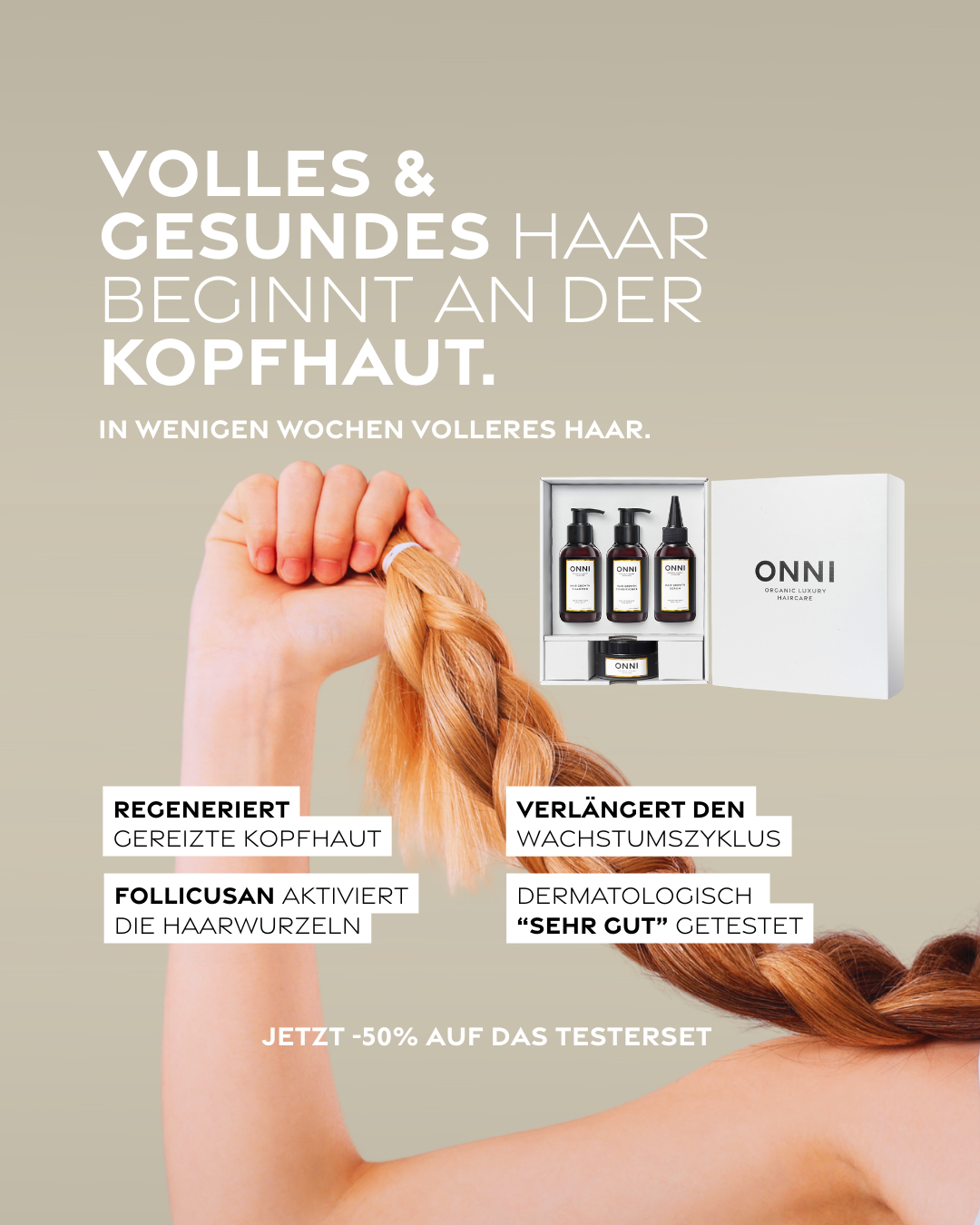 ONNI - Organic Luxury Haircare Facebook ad
