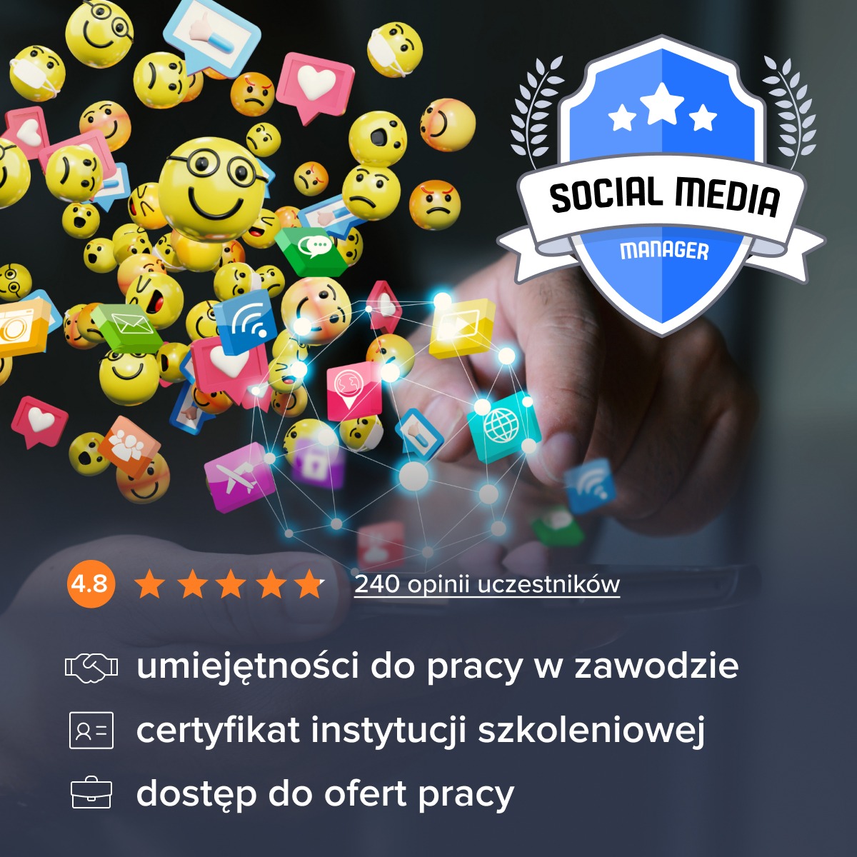 strefakursow.pl Facebook ad: Pakiet Szkoleniowy z Egzaminem Certyfikującym