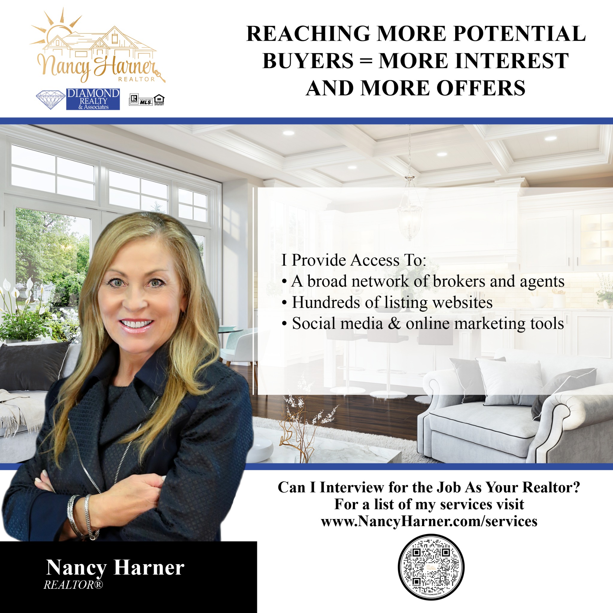 Nancy Harner with Diamond Realty & Associates Facebook ad: Message or Call (318) 218-3611 Direct / (318) 746-0011…