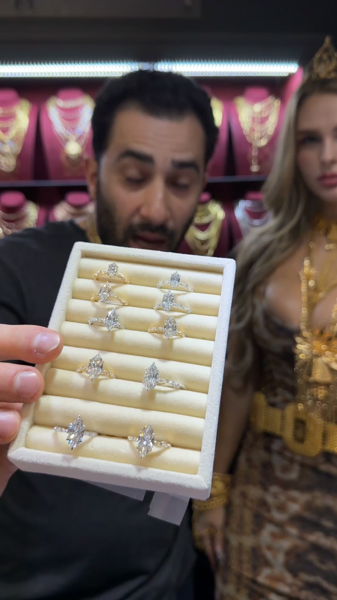 Trax NYC Custom Jewelry Facebook ad: Marquise Engagement Rings