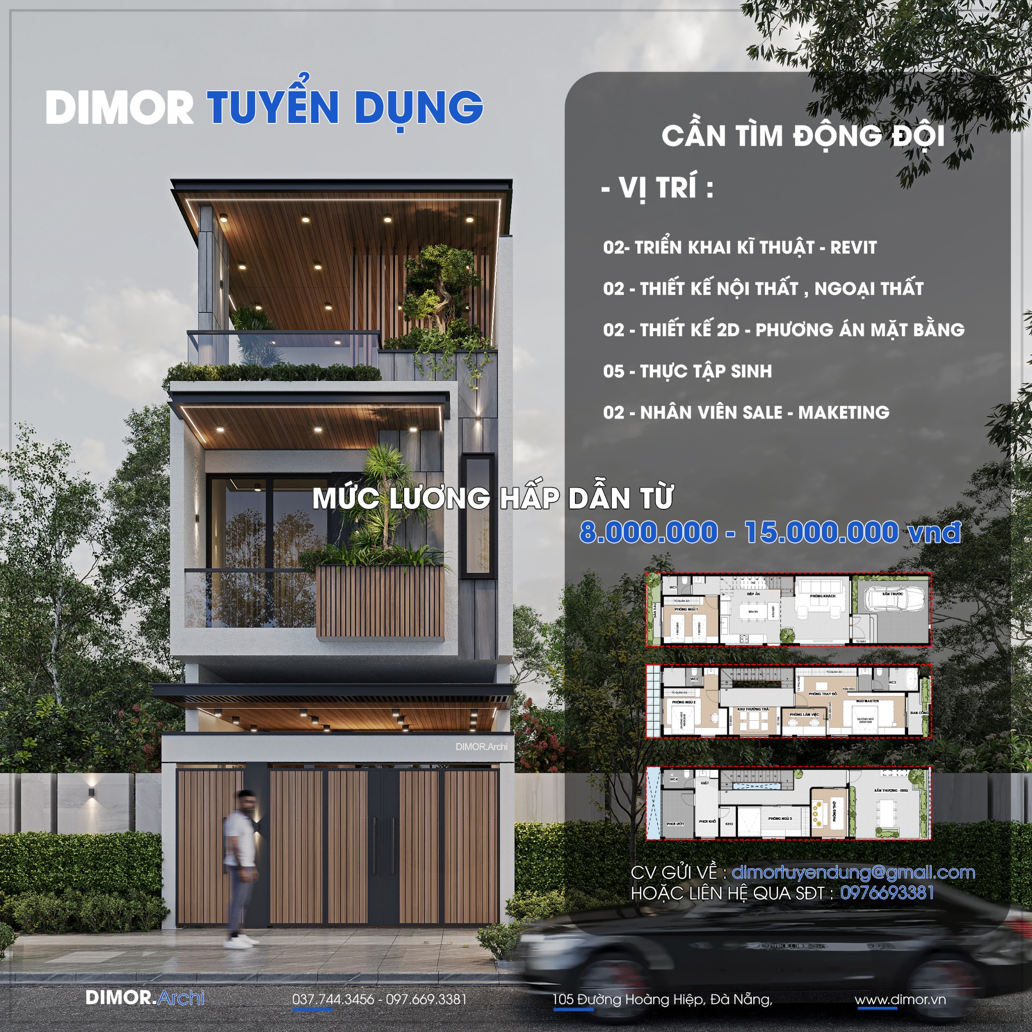 Kiến trúc DIMOR Facebook ad: KIẾN TRÚC DIMOR TUYỂN DỤNG