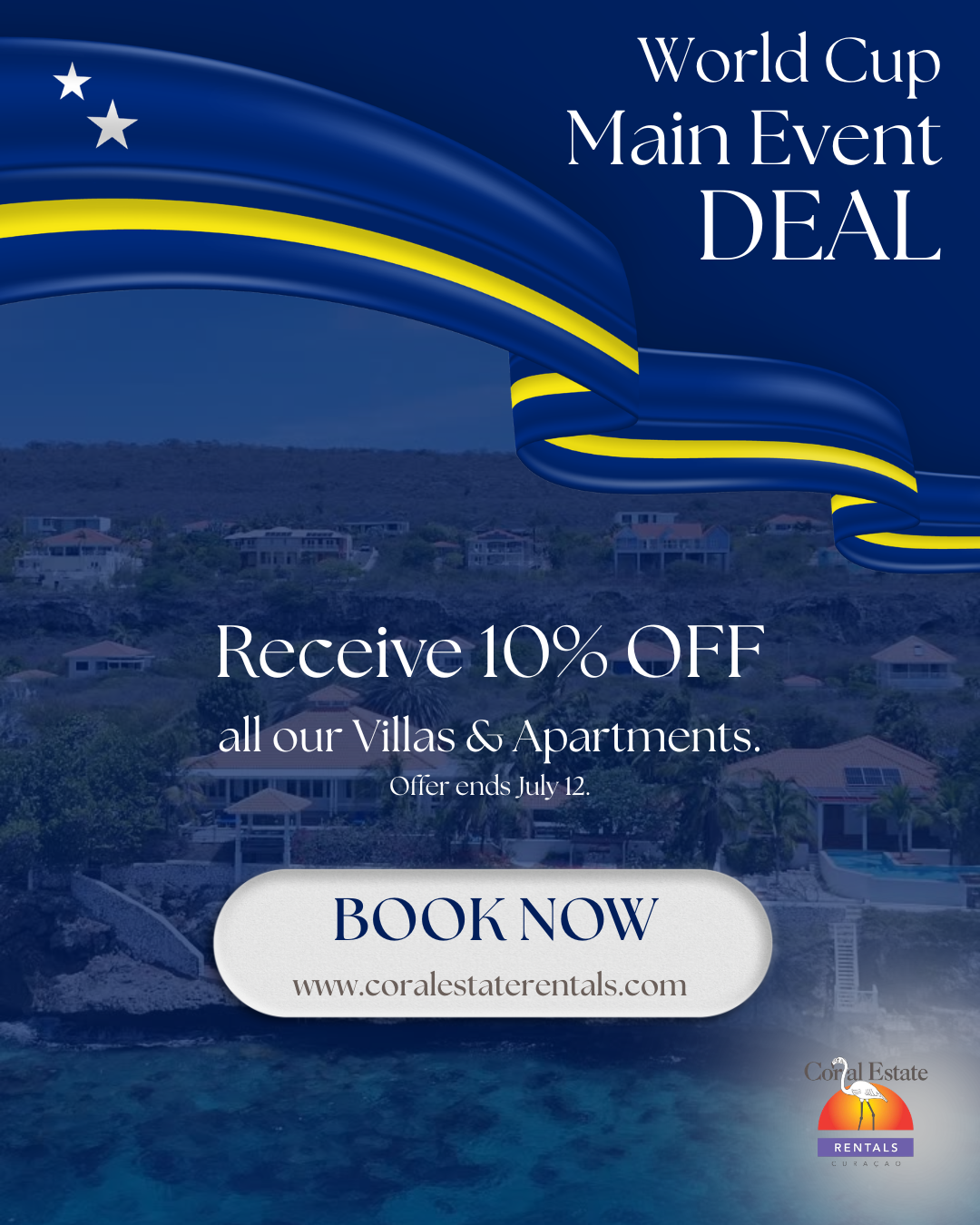 Coral Estate Rentals Curacao Facebook ad