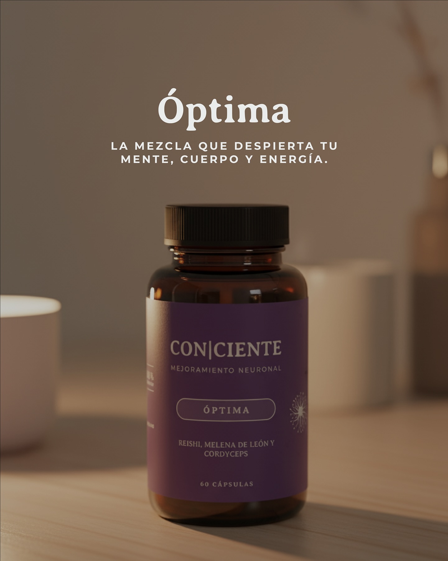 Ciente Natural Facebook ad: En cada cápsula de Óptima hay un diálogo…