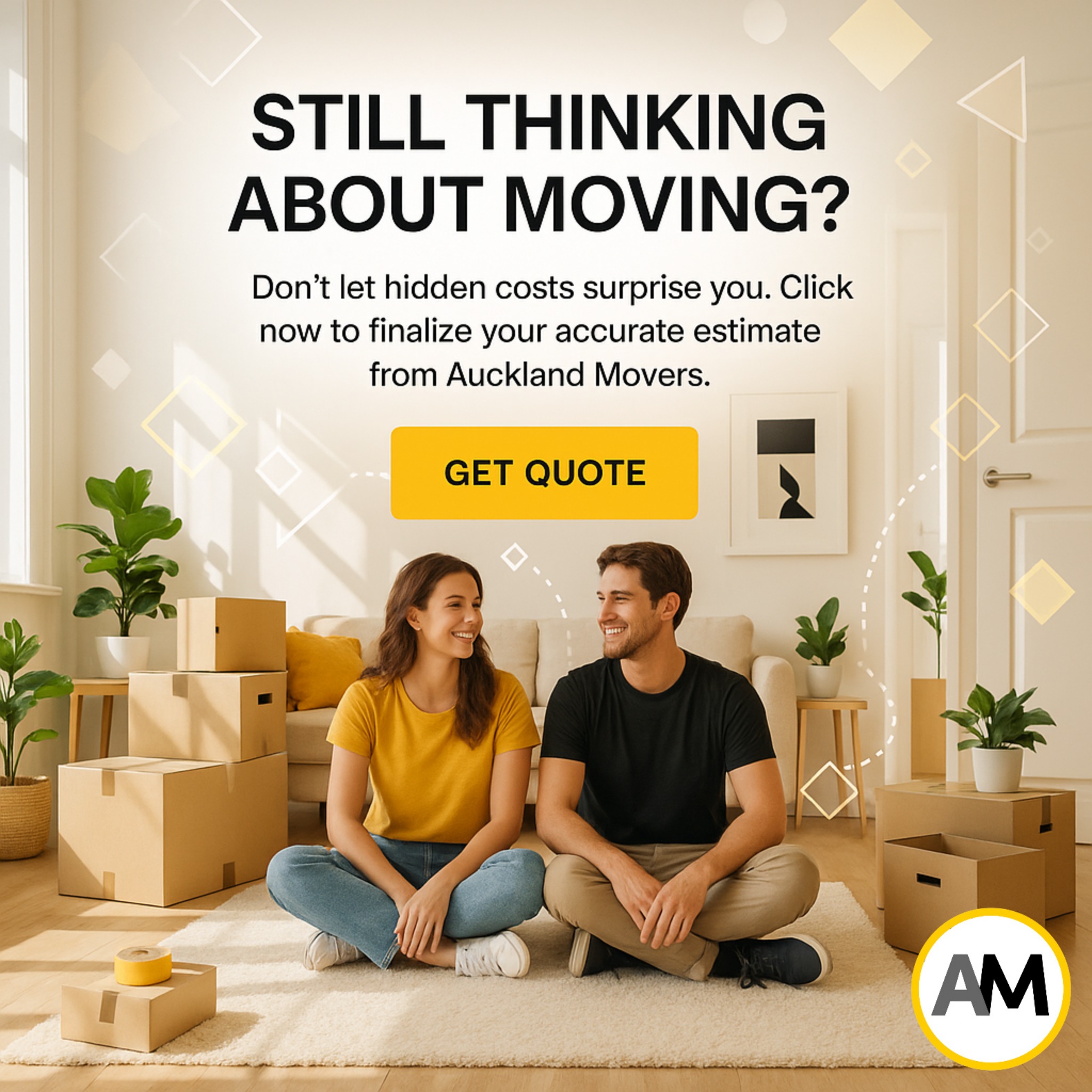 Auckland Movers & Storage Facebook ad: Don't let hidden costs surprise you. Click now to finalize…