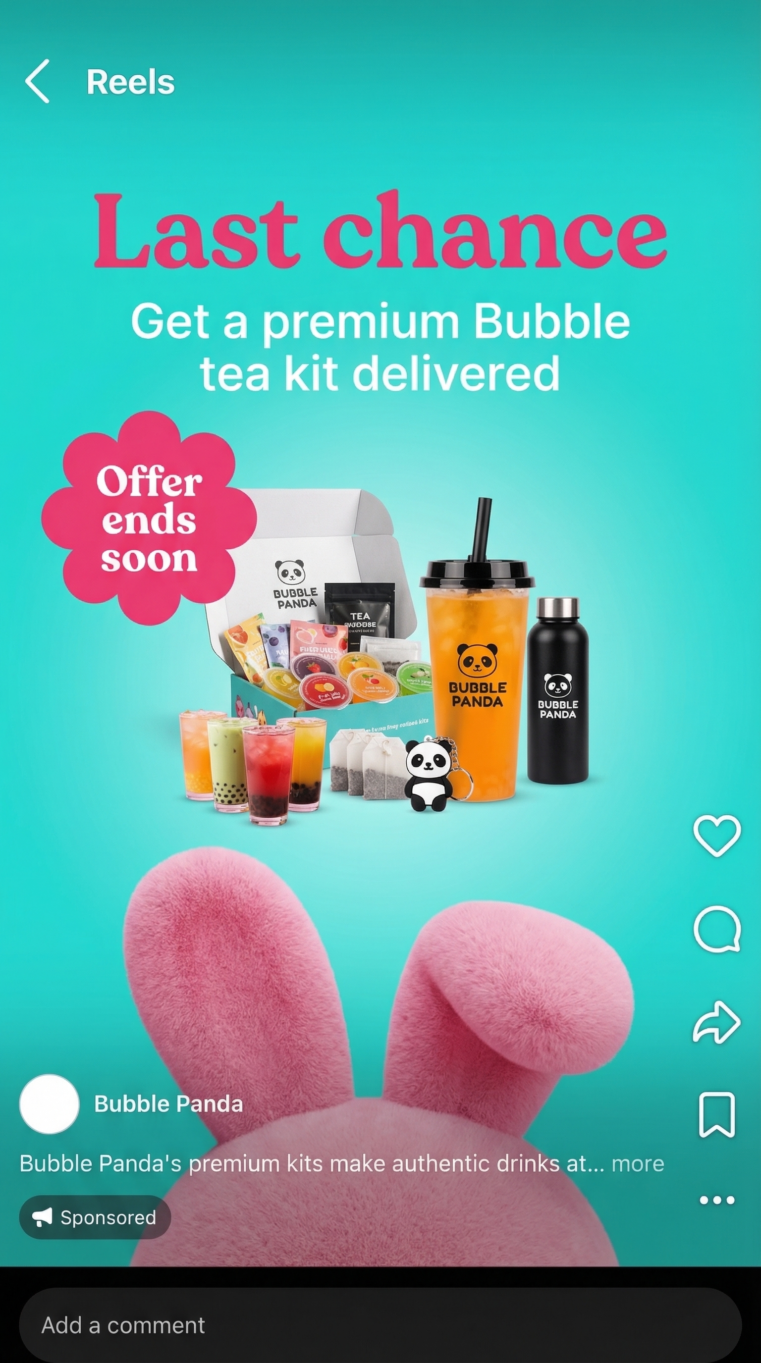 Bubble Panda Facebook ad
