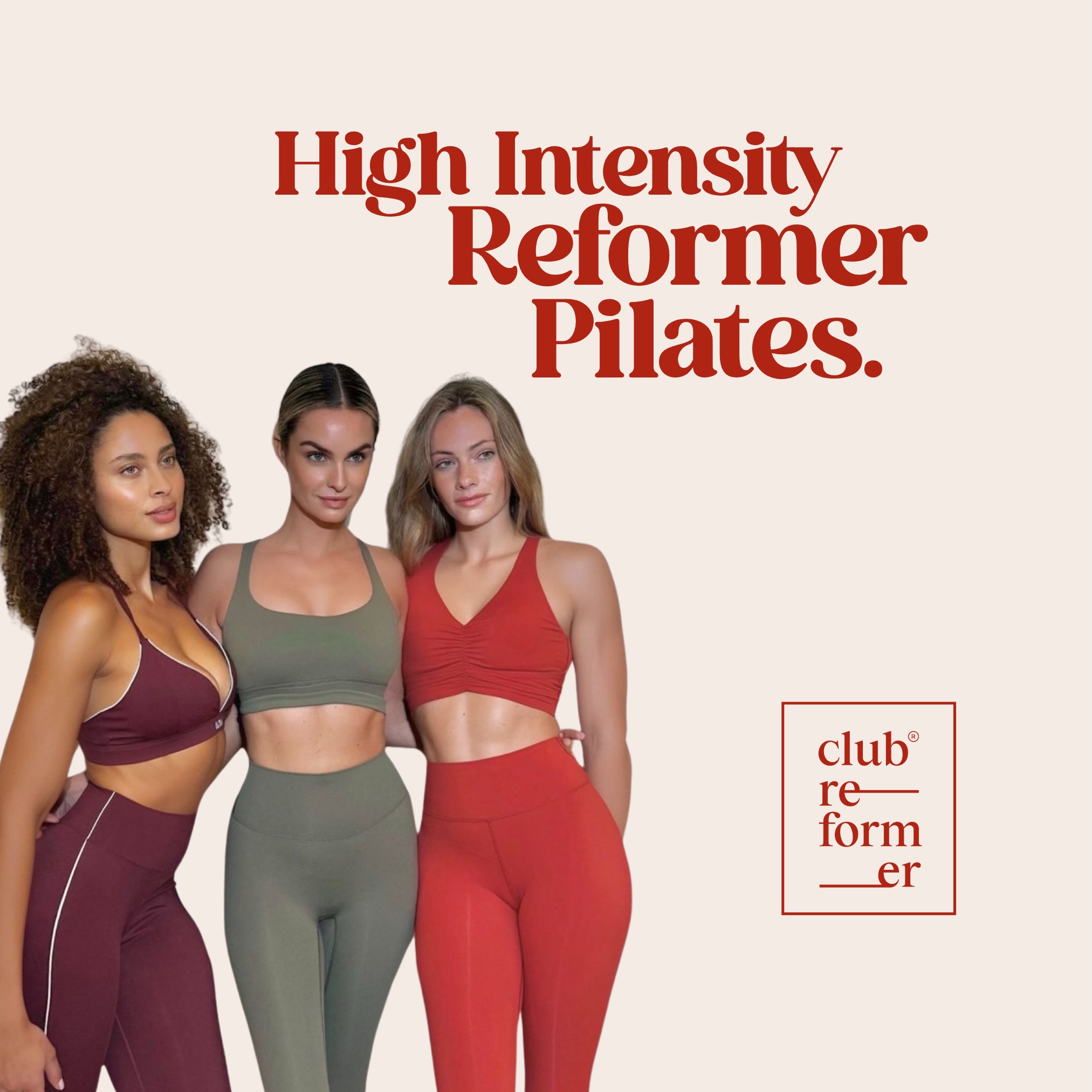 Club Reformer Brussels Facebook ad: NEXT LEVEL REFORMER PILATES