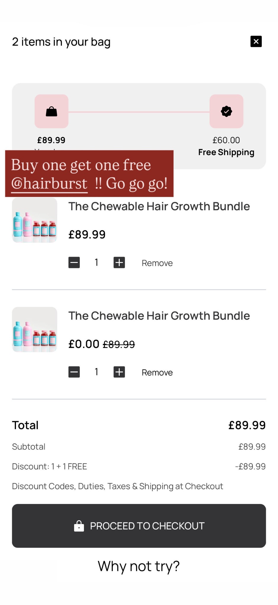 Hairburst Facebook ad