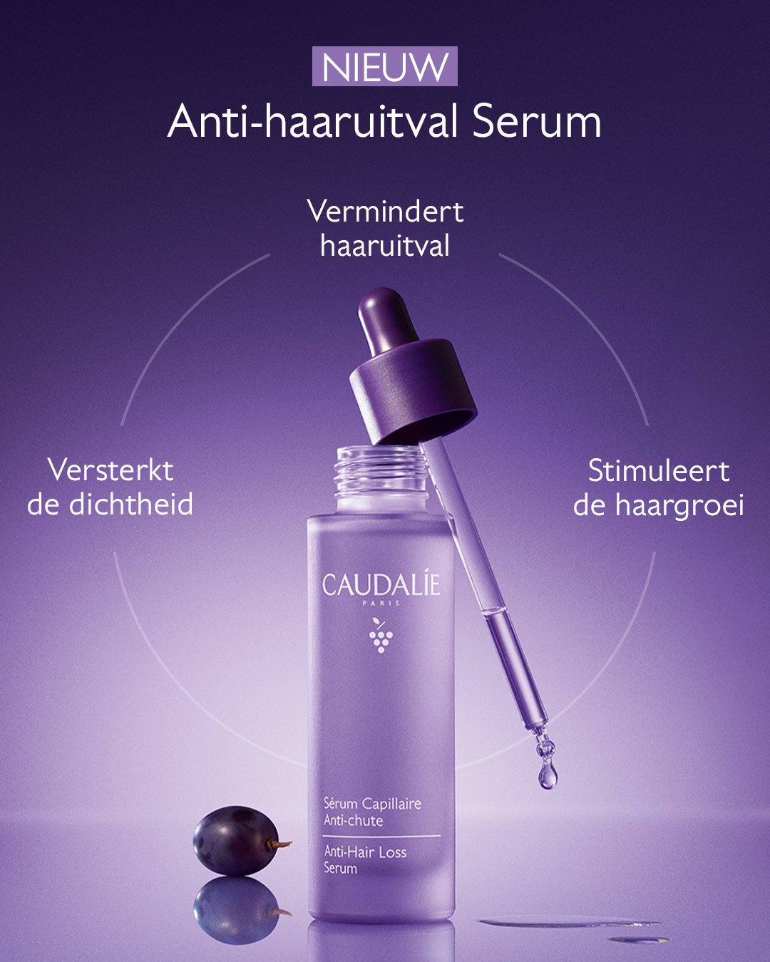 Caudalie Facebook ad: Nieuw Anti-haaruitval Serum