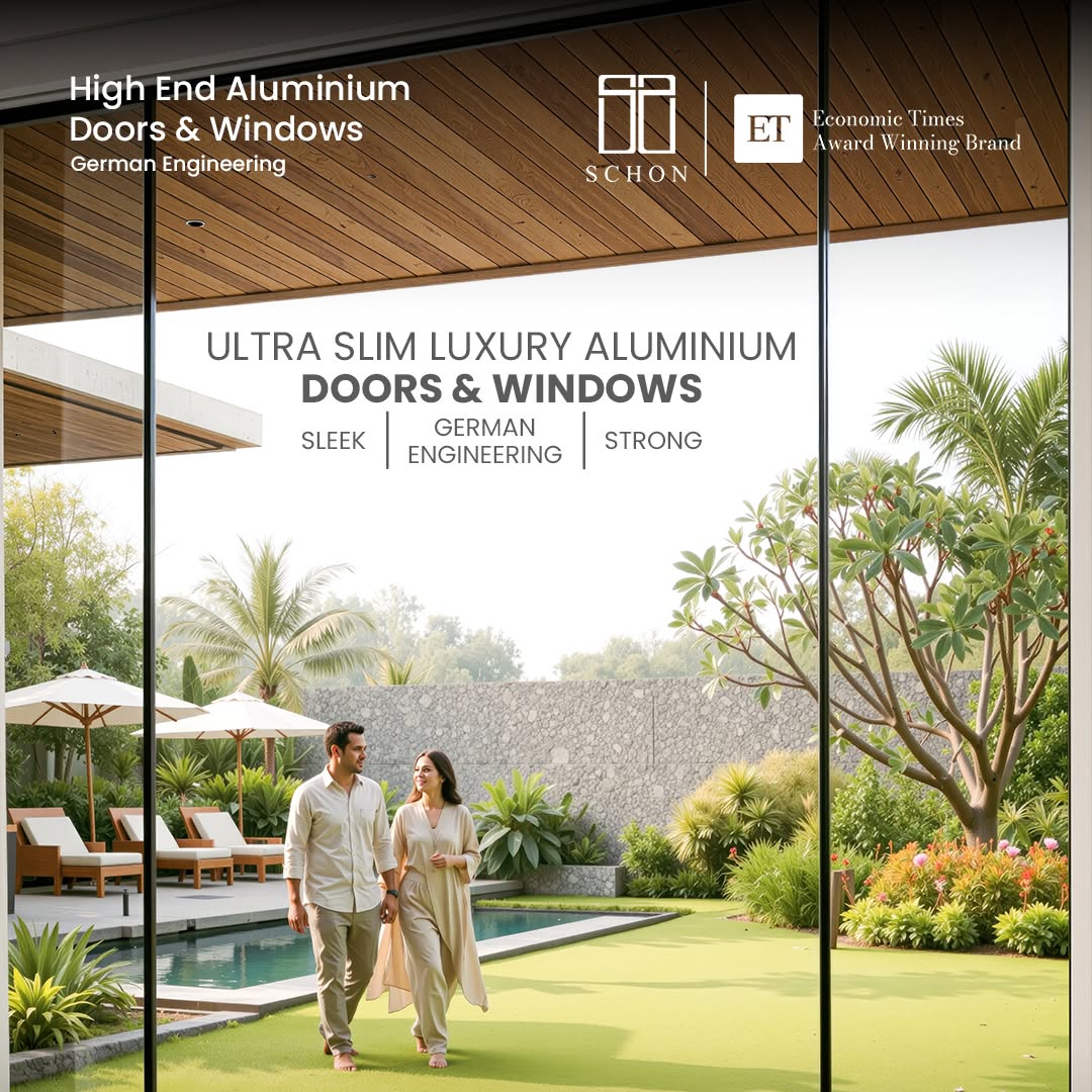 Schon Doorways Facebook ad: Premium Aluminium Doors & Windows by Schon