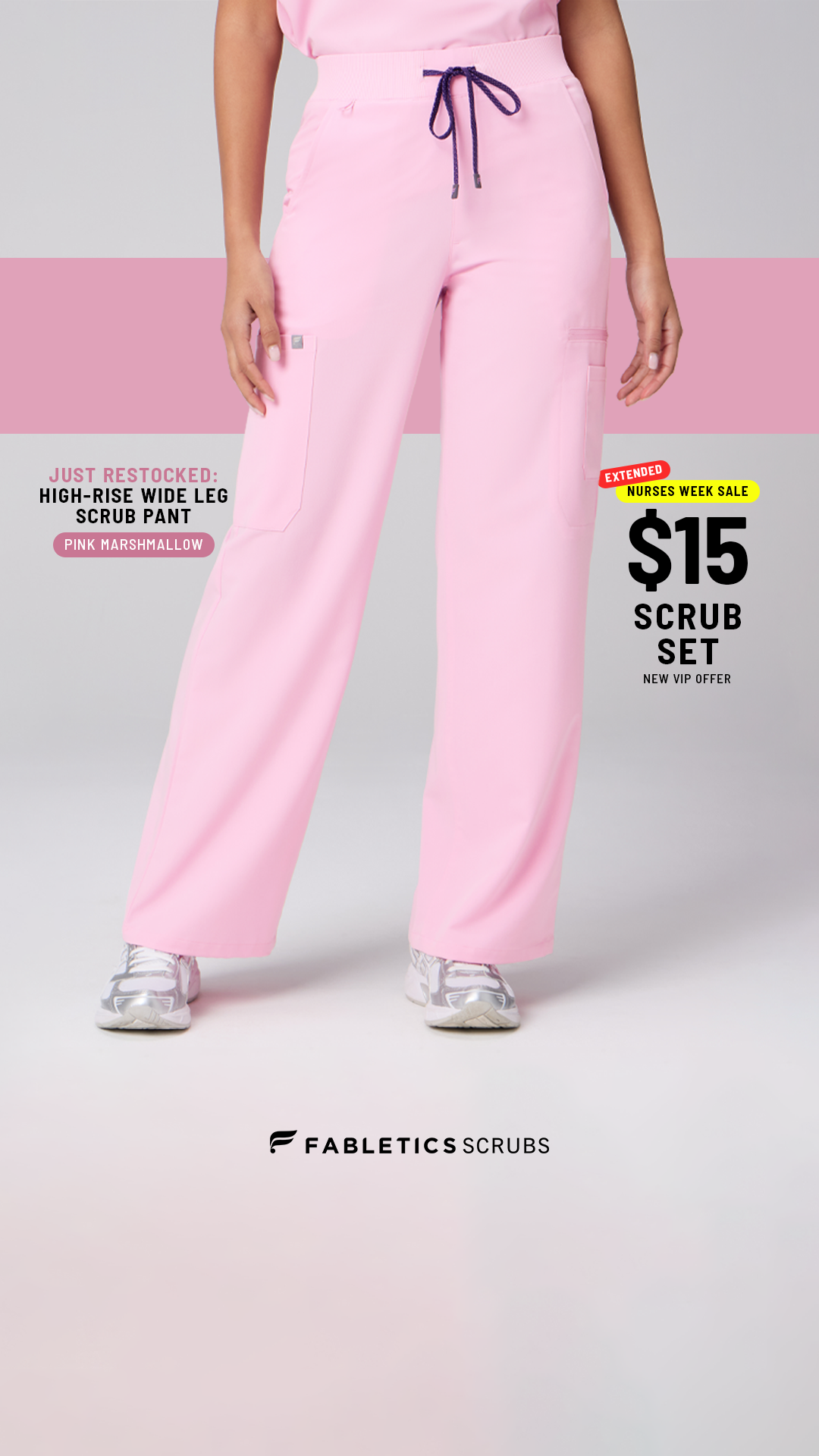 Fabletics Scrubs Facebook ad