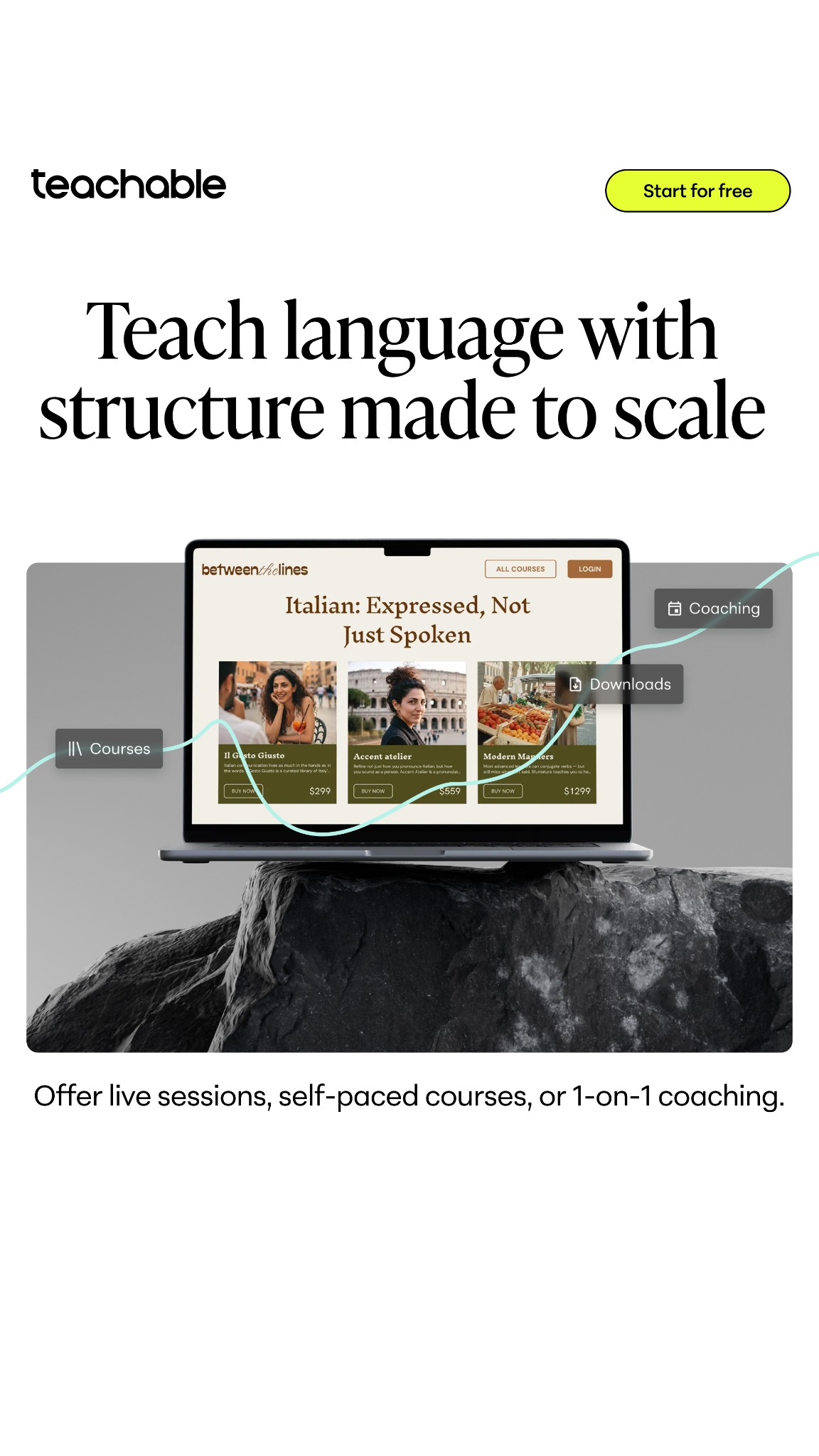 Teachable Facebook ad