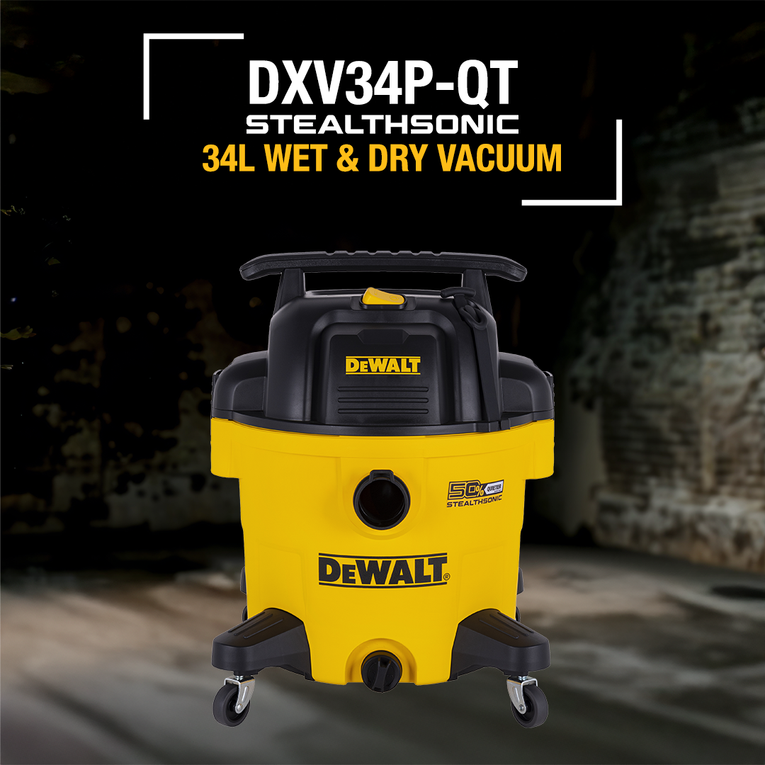 DEWALT Facebook ad: The new DEWALT Stealthsonic Wet & Dry Vacuum…