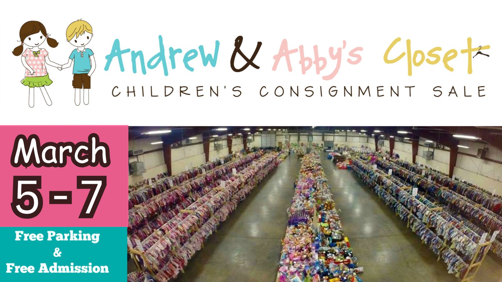 Andrew and Abby's Closet Children's Consignment Sale Facebook ad: Andrew and Abby's Closet Children's Consignment Sale~…