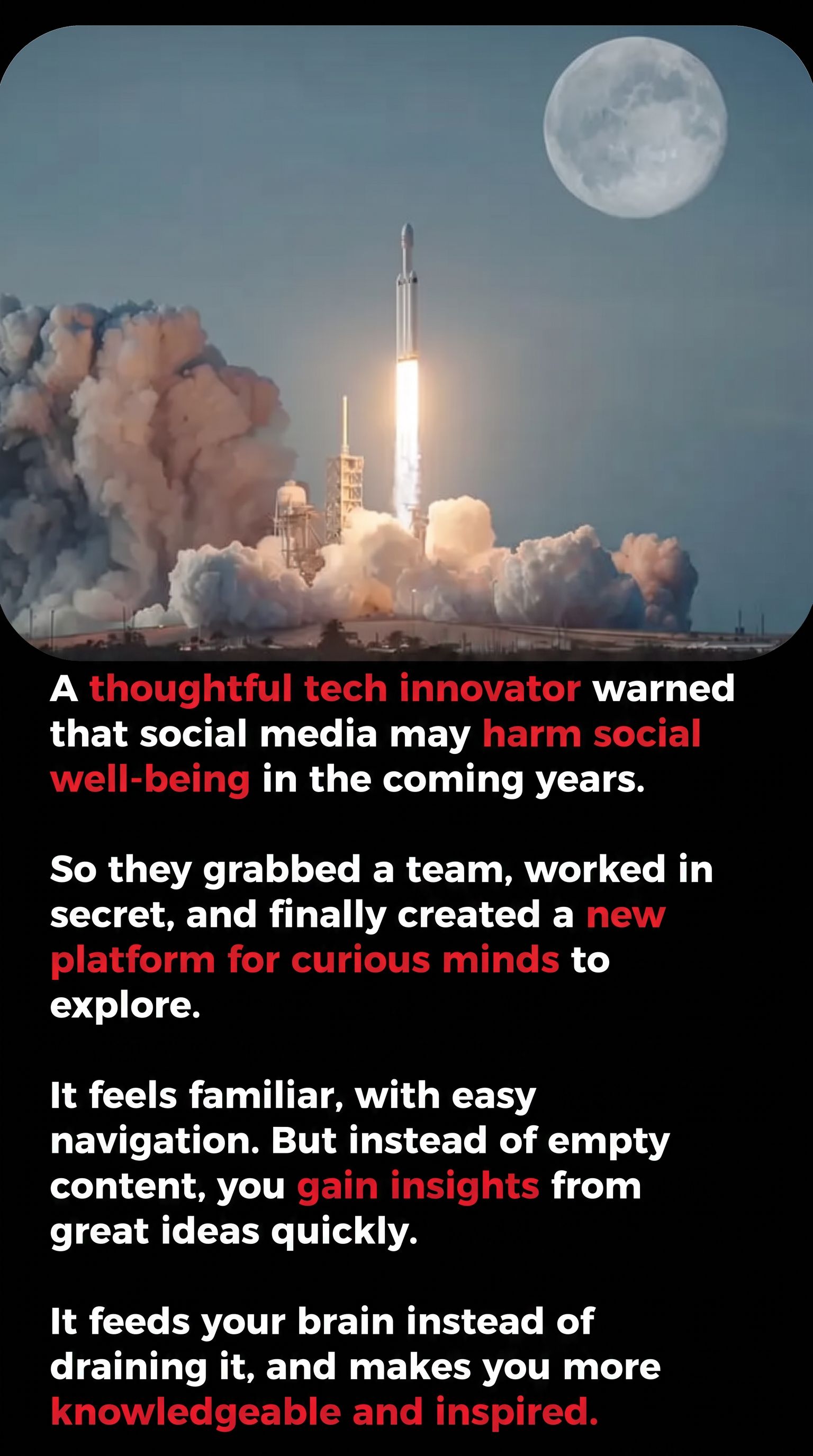 Deepstash Facebook ad