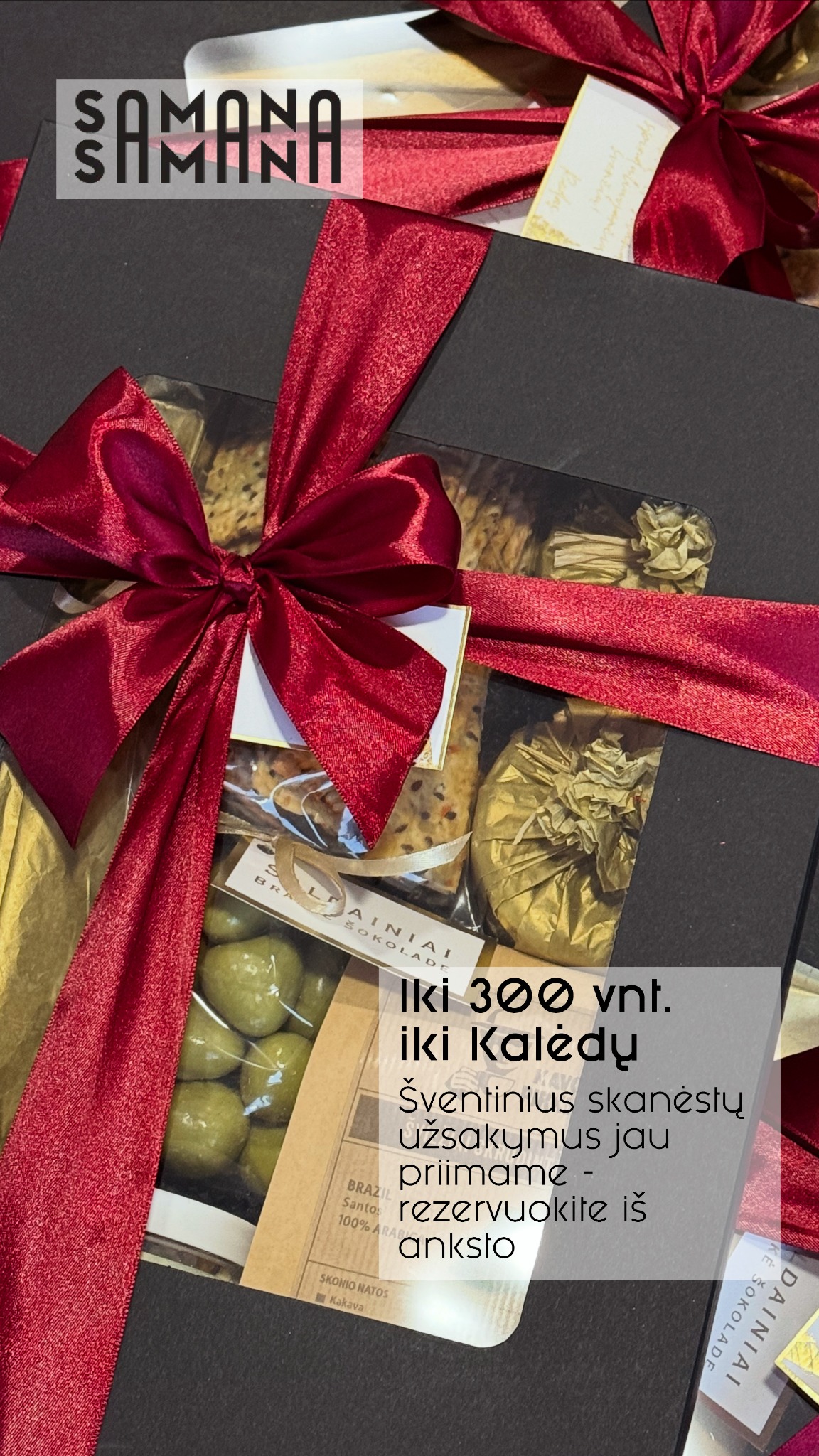 Samanasamana.lt Facebook ad: Valgomos verslo dovanos su Jūsų logotipu. Kai reikia…