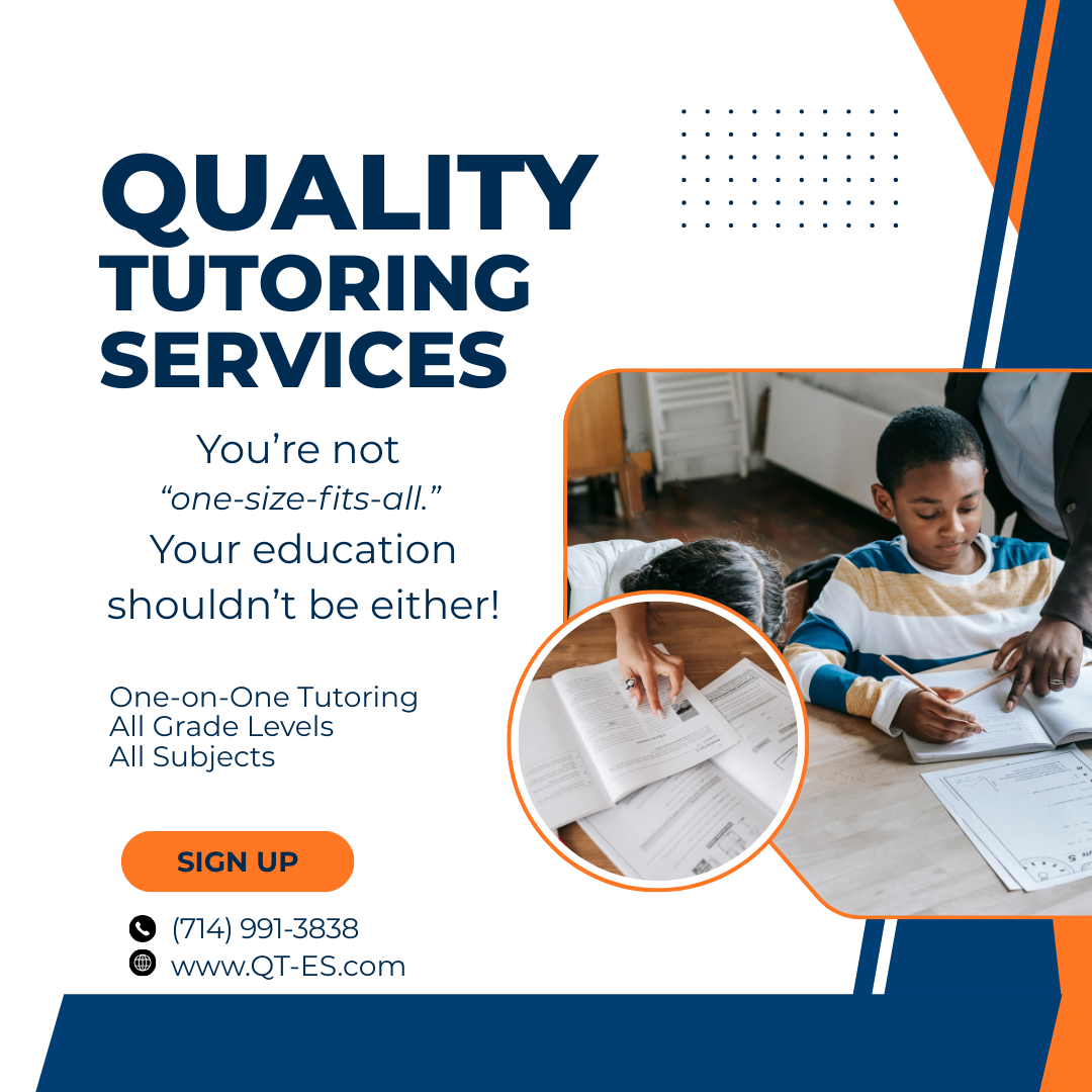 Quality Tutoring Services Facebook ad: Private Personalized Tutoring