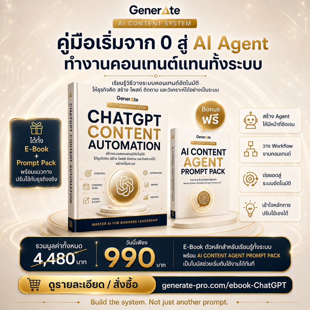 Generate.pro Facebook ad: E-Book CHATGPT CONTENT AUTOMATION