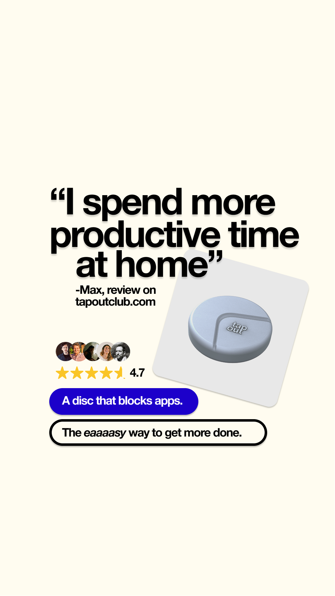 Tap Out Facebook ad