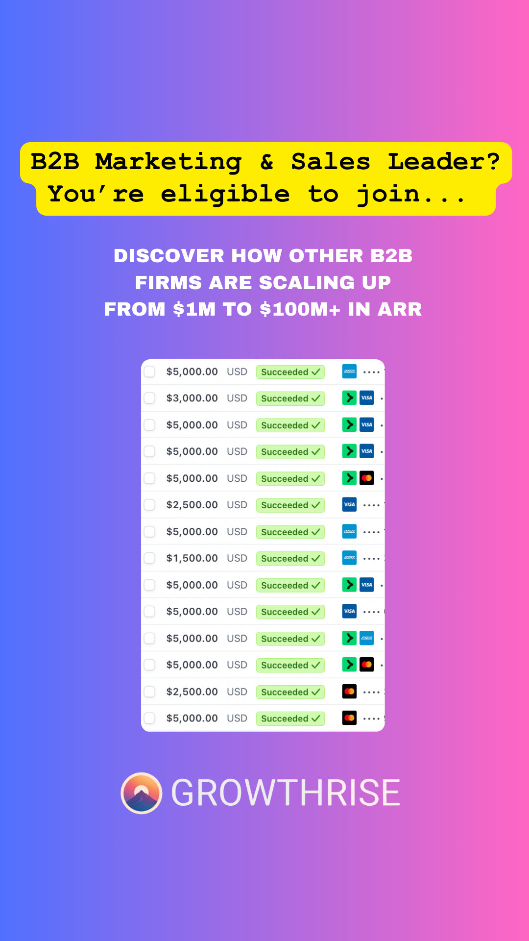 GrowthRise Facebook ad