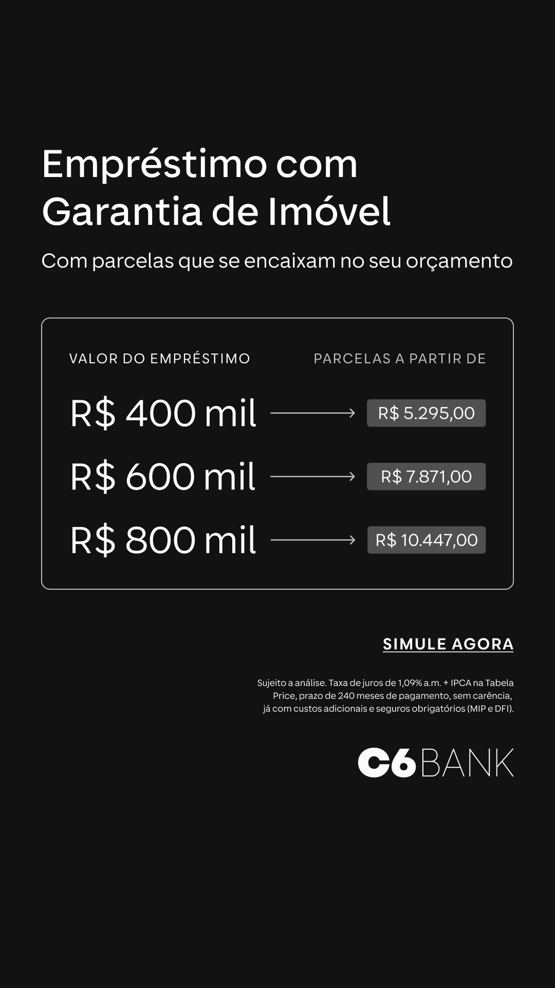 C6 Bank Facebook ad