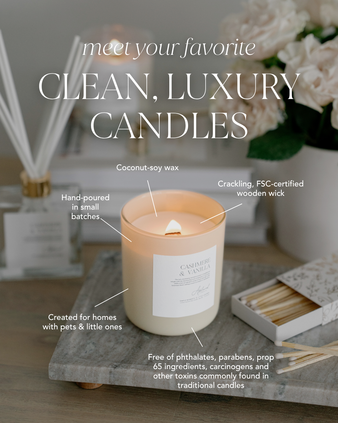 Applewood Candle Co Facebook ad: Luxury Candles, Thoughtfully Crafted
