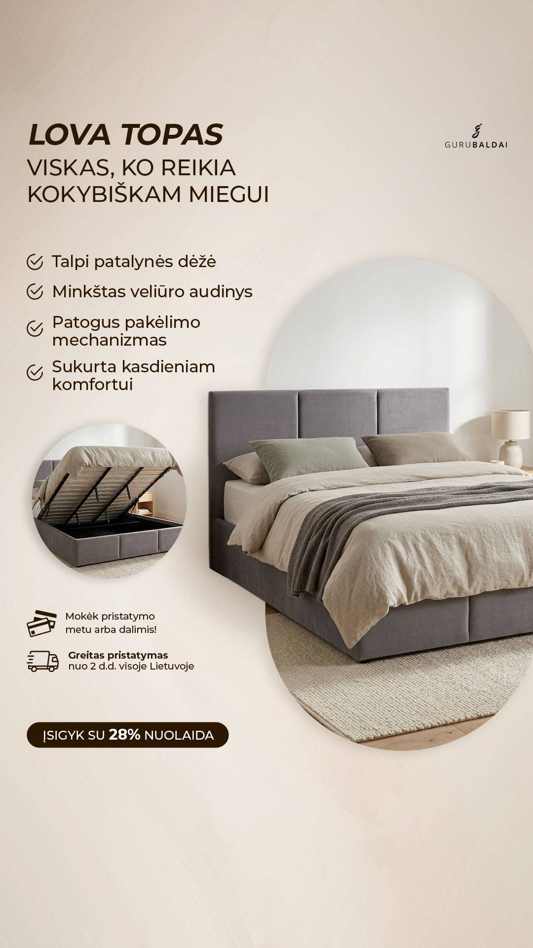 GuruBaldai.lt Facebook ad