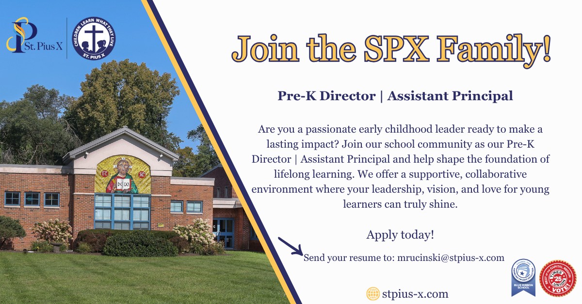St. Pius X School Facebook ad: St. Pius X School | Discover Excellence Today