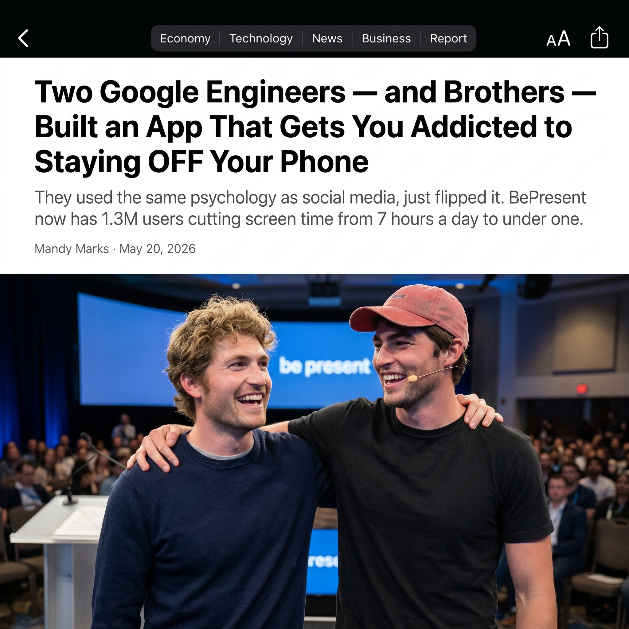 BePresent - Screen Time Tracker Facebook ad