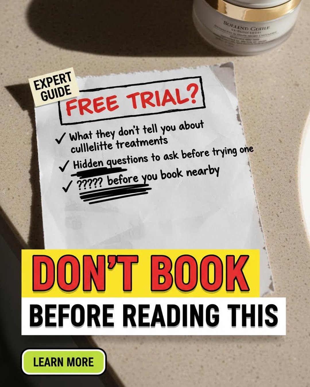 Imagine 1st Facebook ad: Many Women Overpay Before Finding Free Cellulite Treatment…