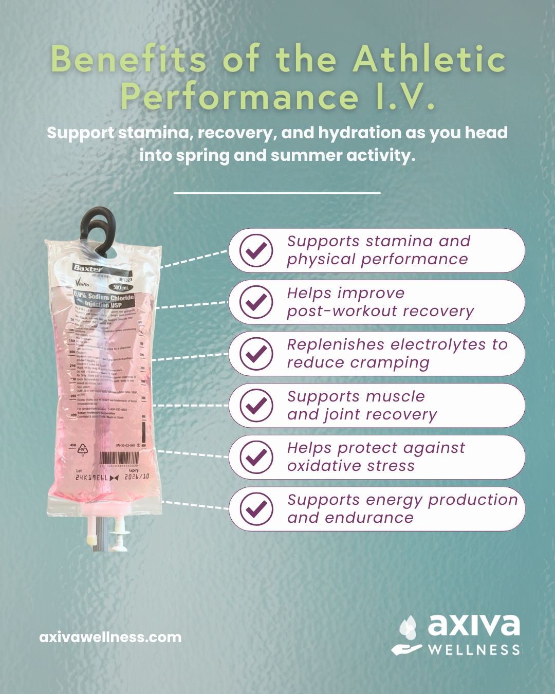 Axiva Wellness Centers Facebook ad: Getting ready for spring workouts, outdoor runs, or…