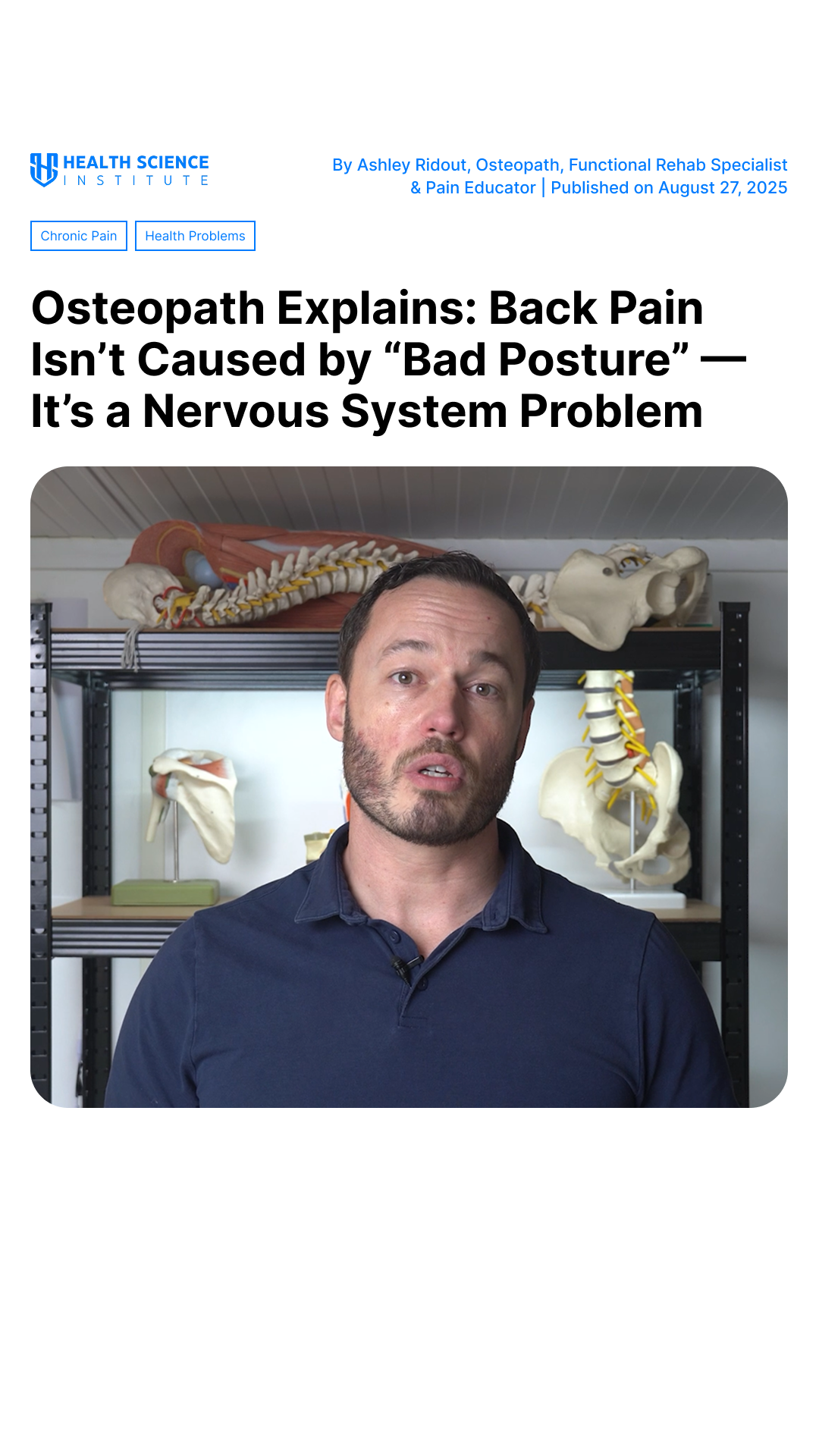 Ashley Ridout Osteopath Facebook ad