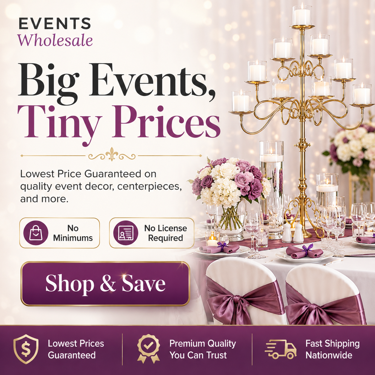 Events Wholesale Facebook ad