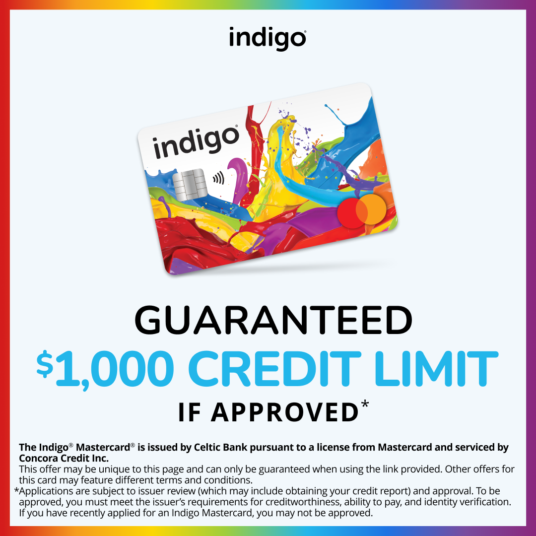 Indigo Card Facebook ad: No Deposit Required