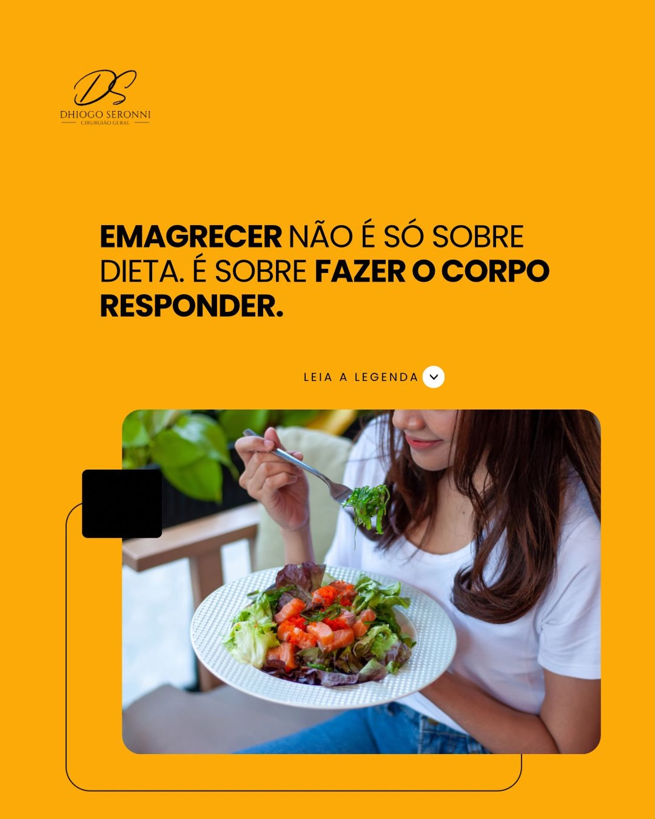 Clinica Dhiogo Seronni Facebook ad: Muita gente tenta emagrecer apenas cortando calorias ou…