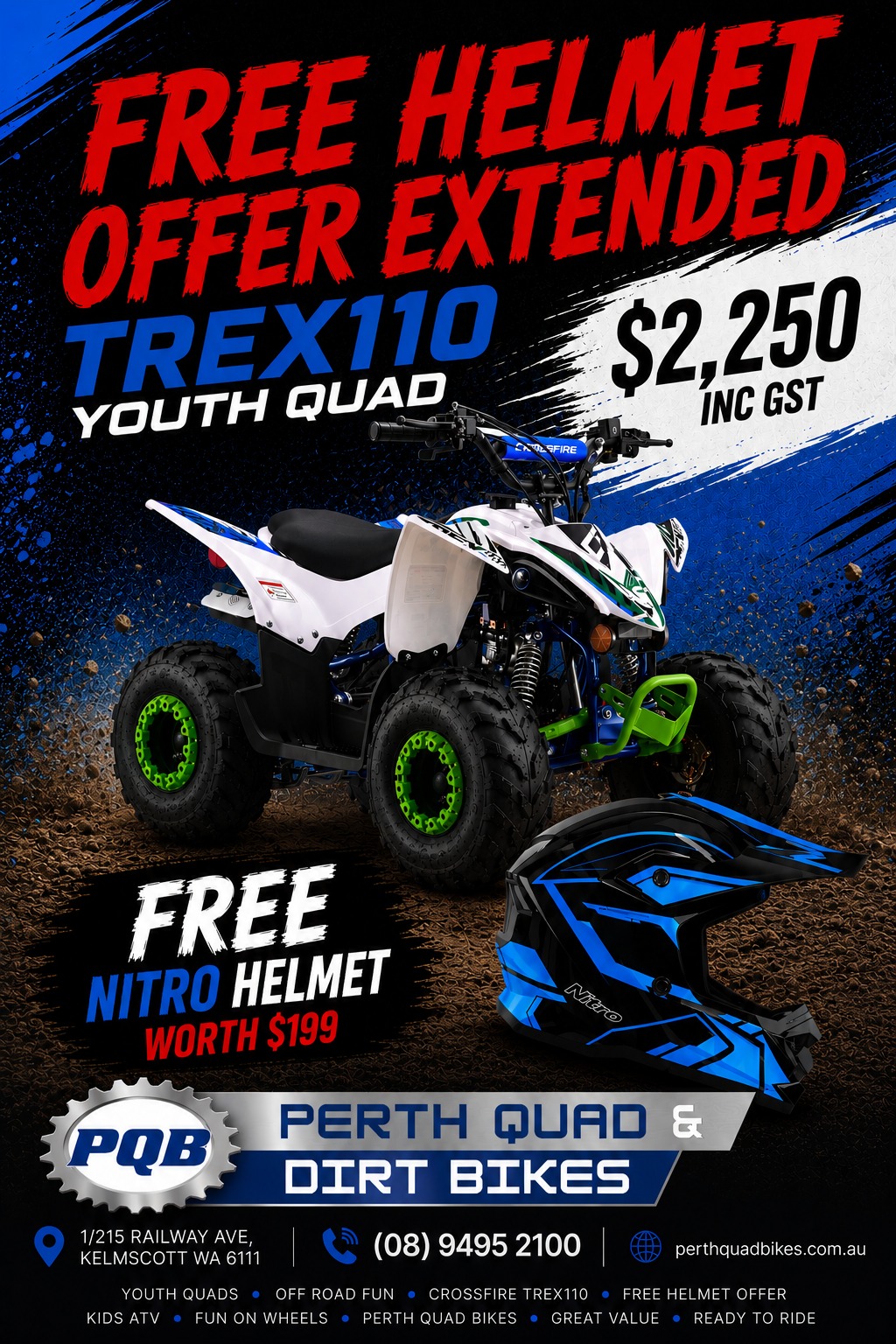 Perth Quad Bikes Facebook ad from Jul 8, 2026