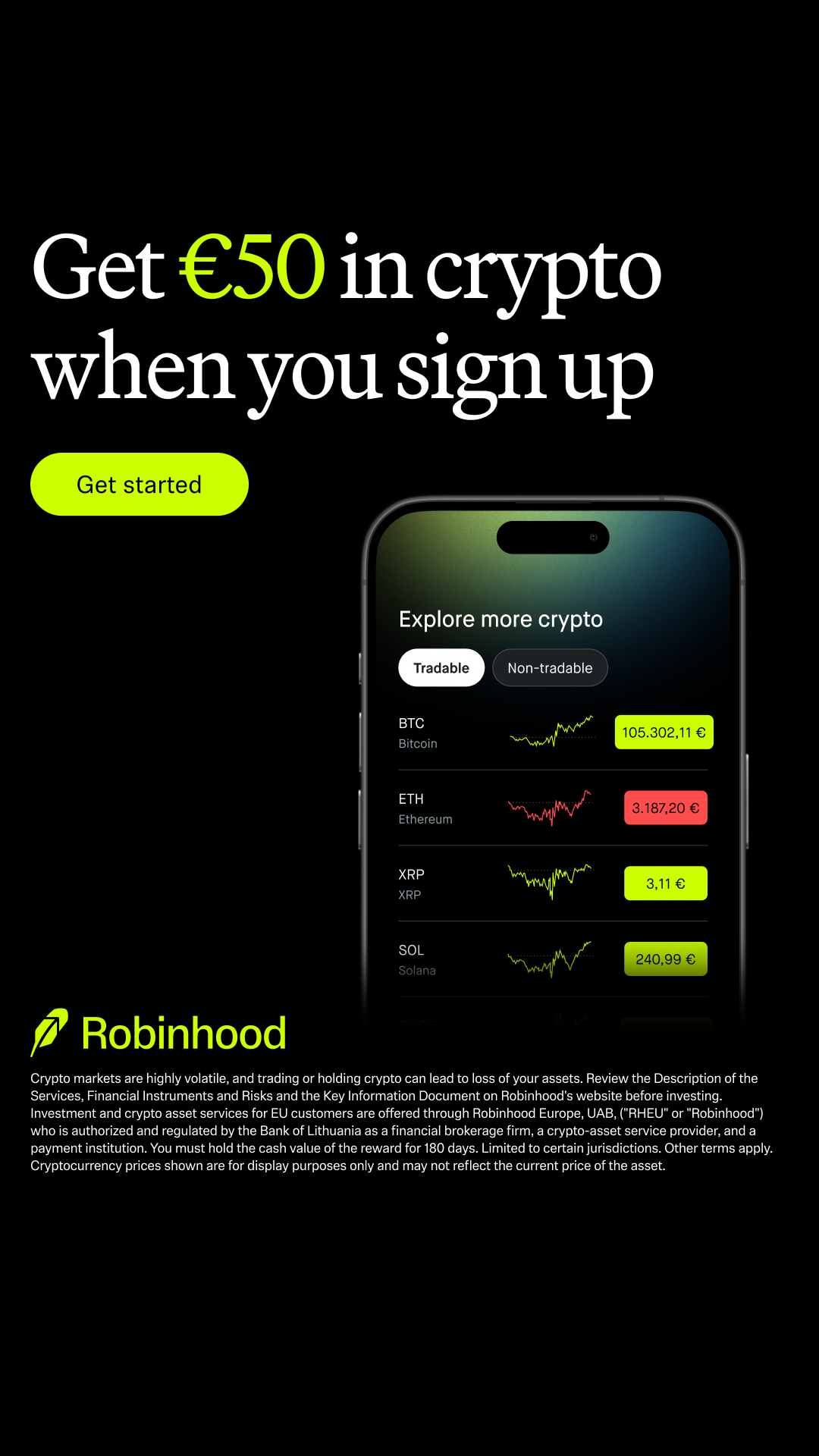 Robinhood EU  Facebook ad