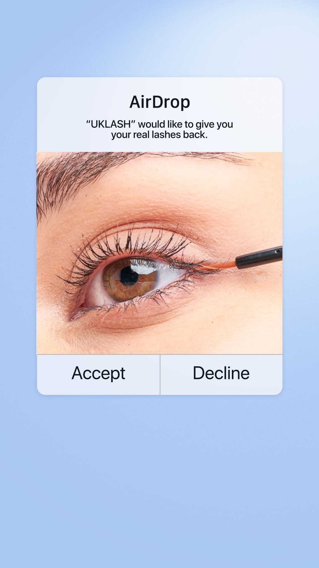 Uklash Facebook ad