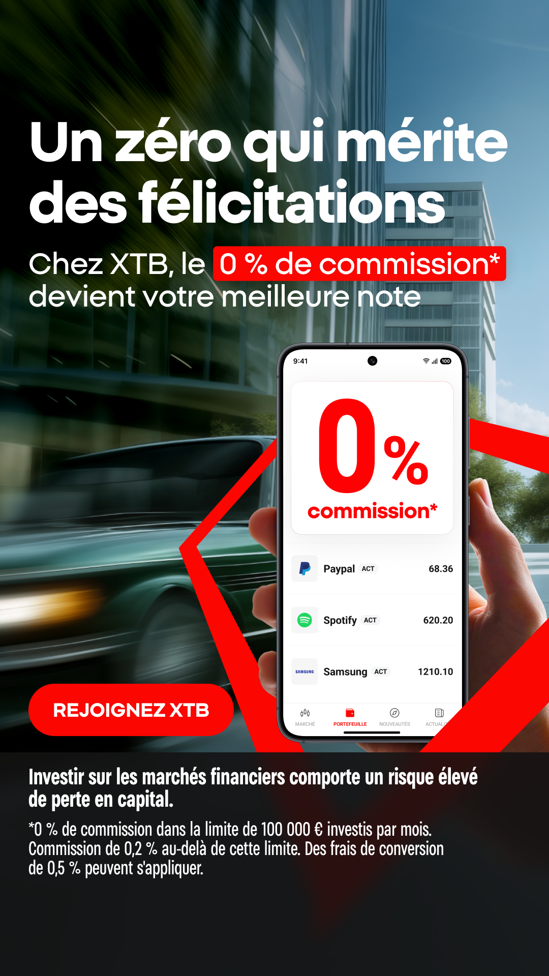 XTB Online Trading Facebook ad