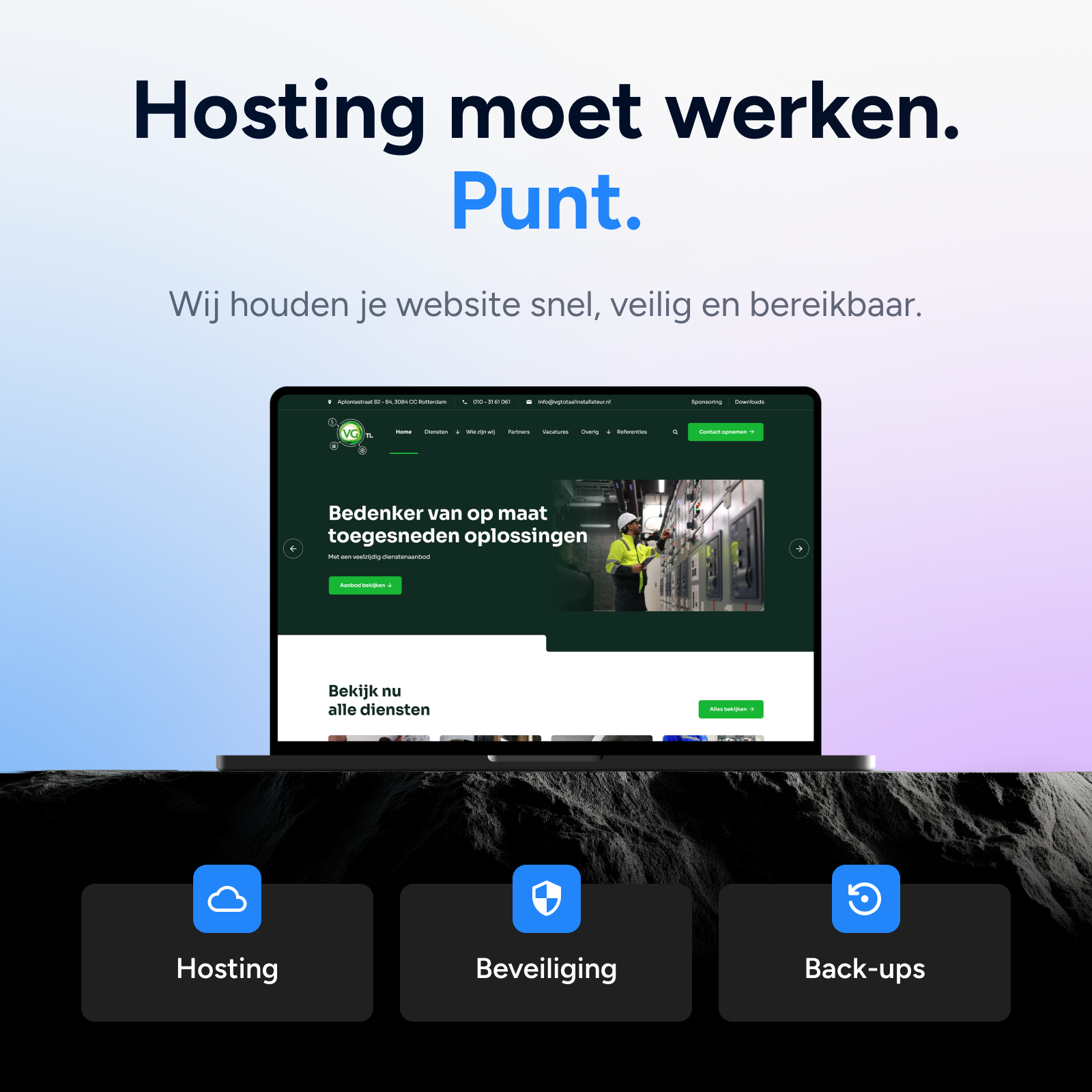 Designpro - Websites, Webshops & Online Marketing Facebook ad: Hosting moet werken. Punt.