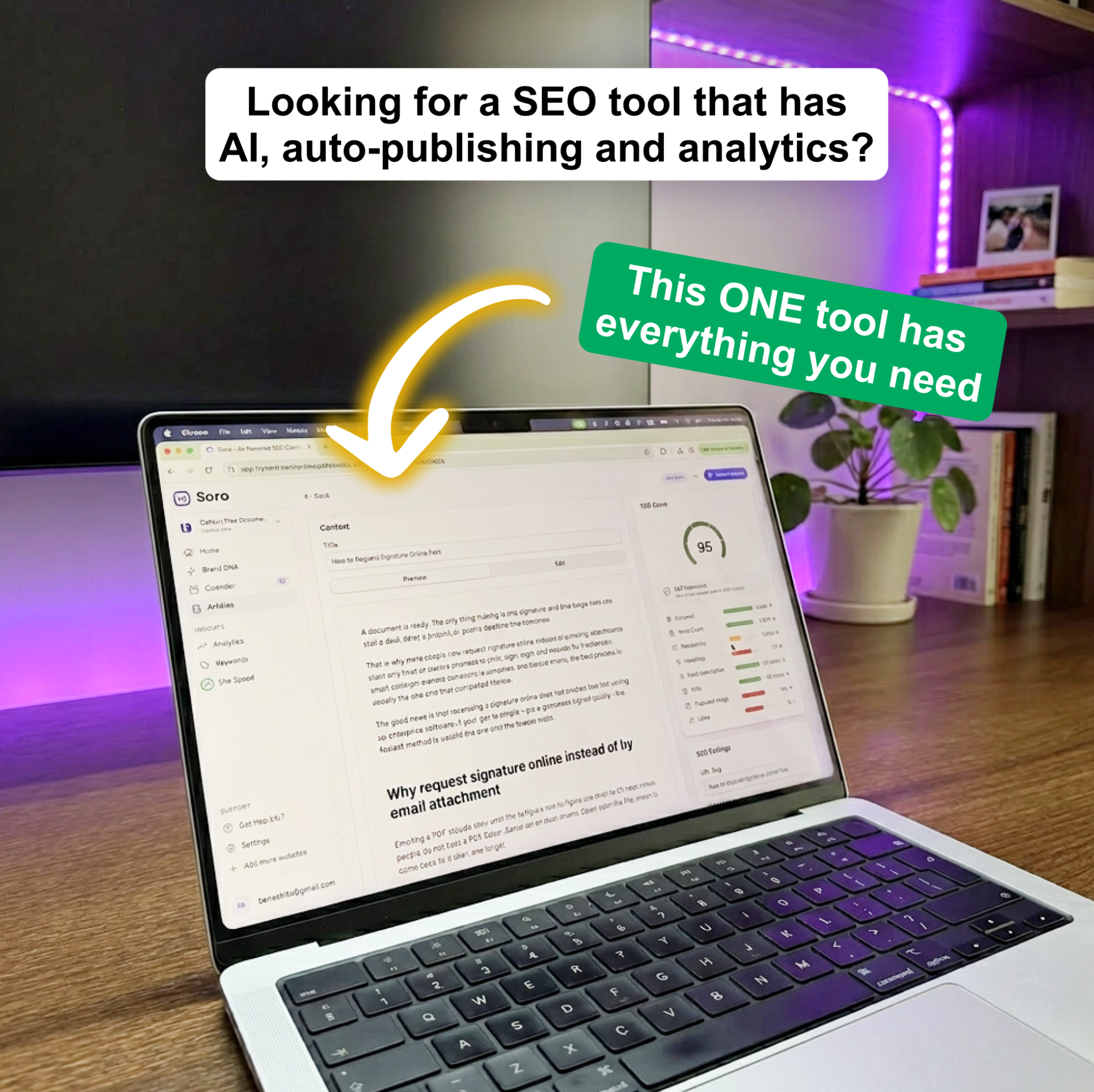 Soro SEO Facebook ad