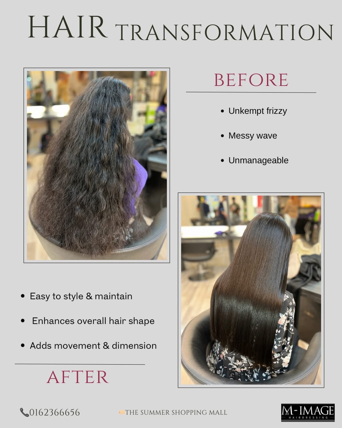 M Image Hairdressing 컨셉 파빌리온 Facebook ad: Soft Rebonding in Kota Samarahan