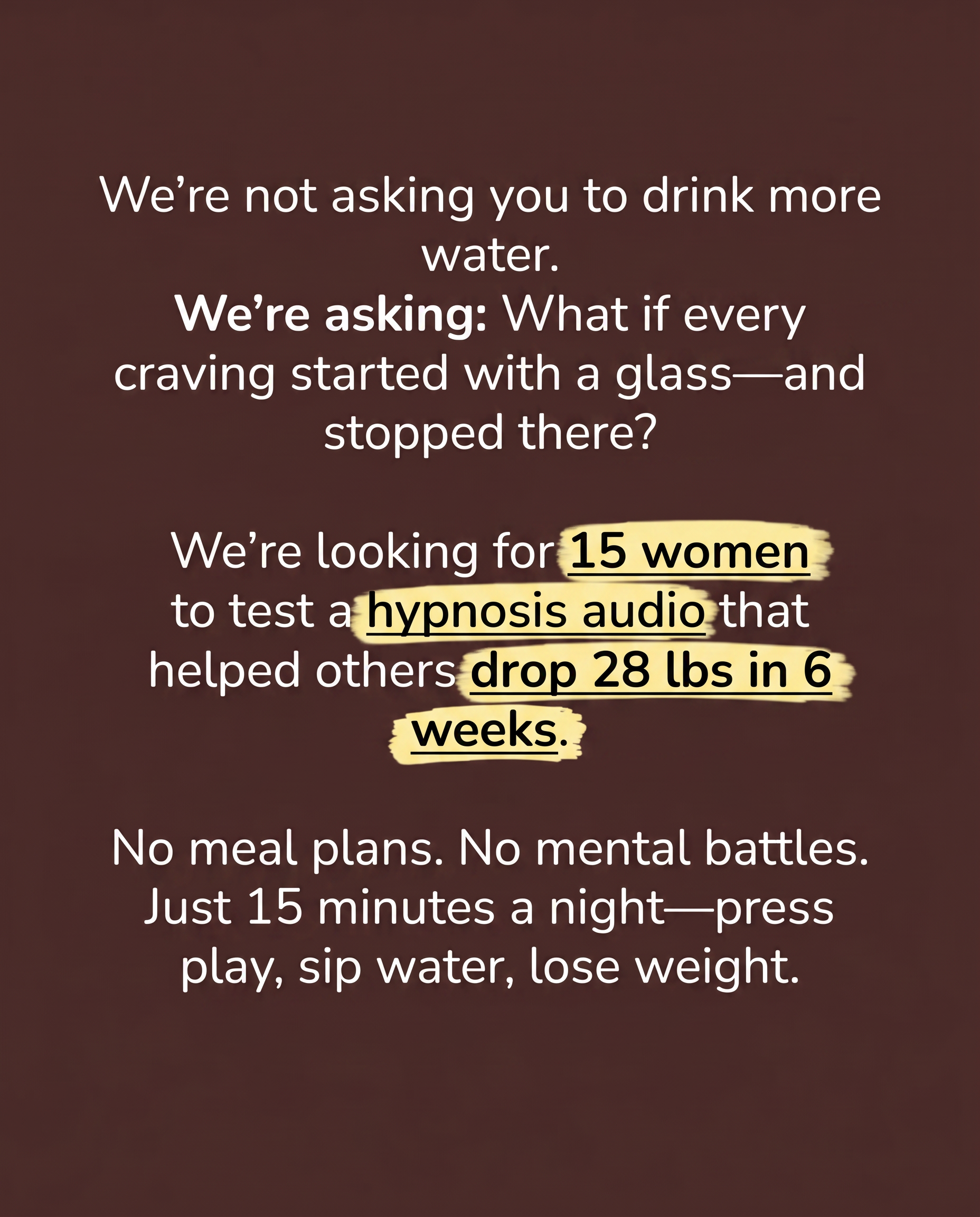 Kure for Hypnotherapy Facebook ad