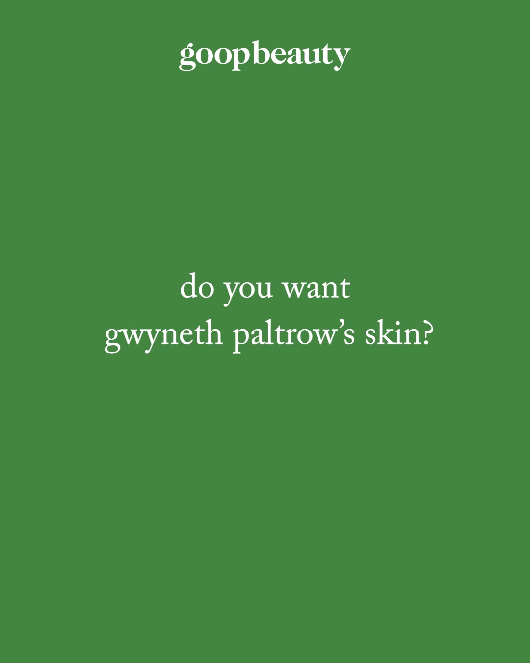 goop Facebook ad: discover more.