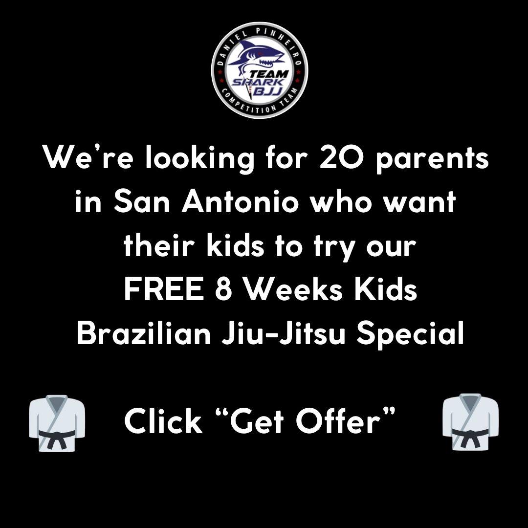 Team Shark/Daniel Pinheiro Brazilian Jiu-Jitsu -Head Quarters Facebook ad: Give Your Child Confidence, Discipline & Fun!