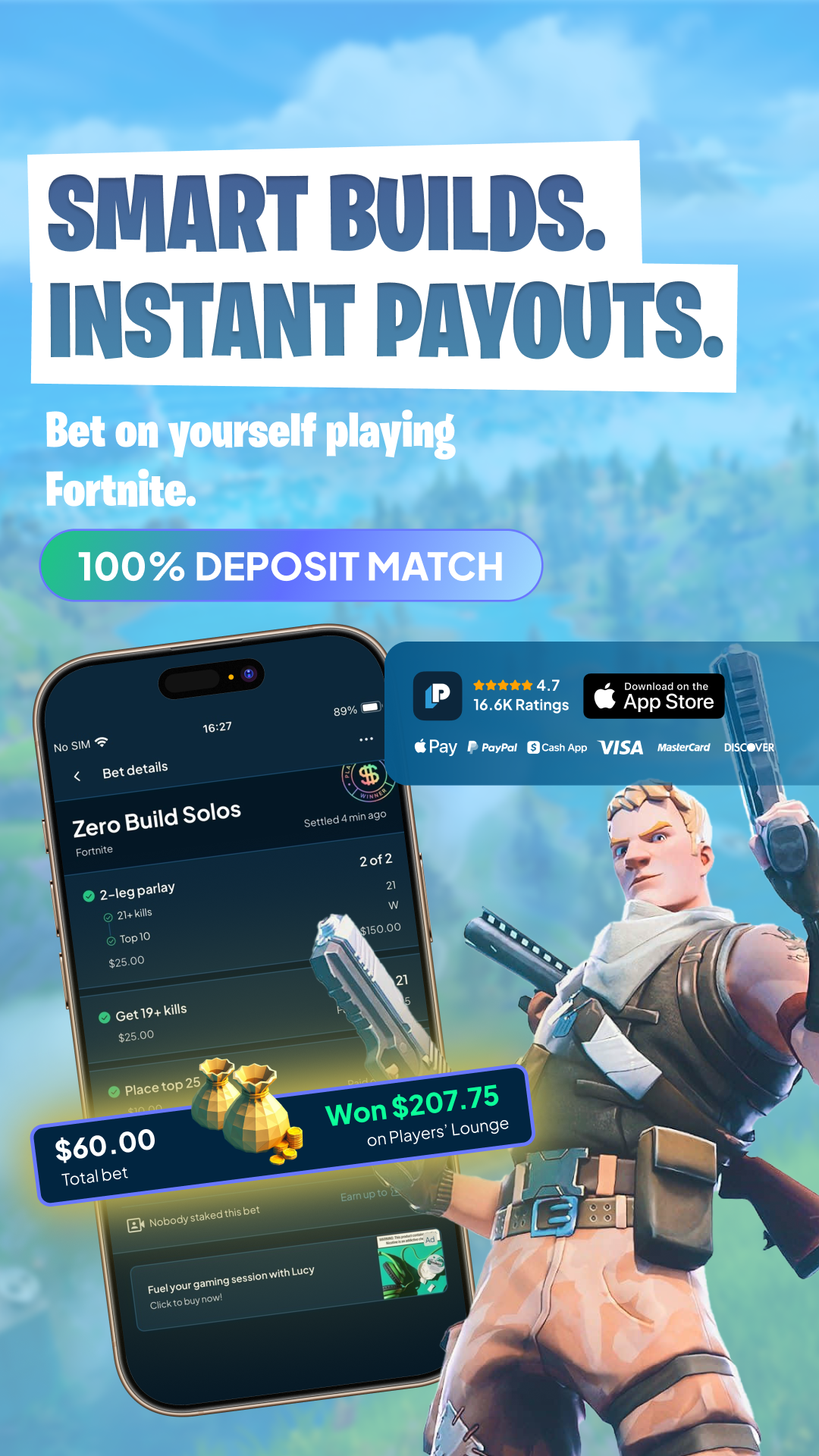 Players' Lounge Facebook ad from Oct 16, 2025