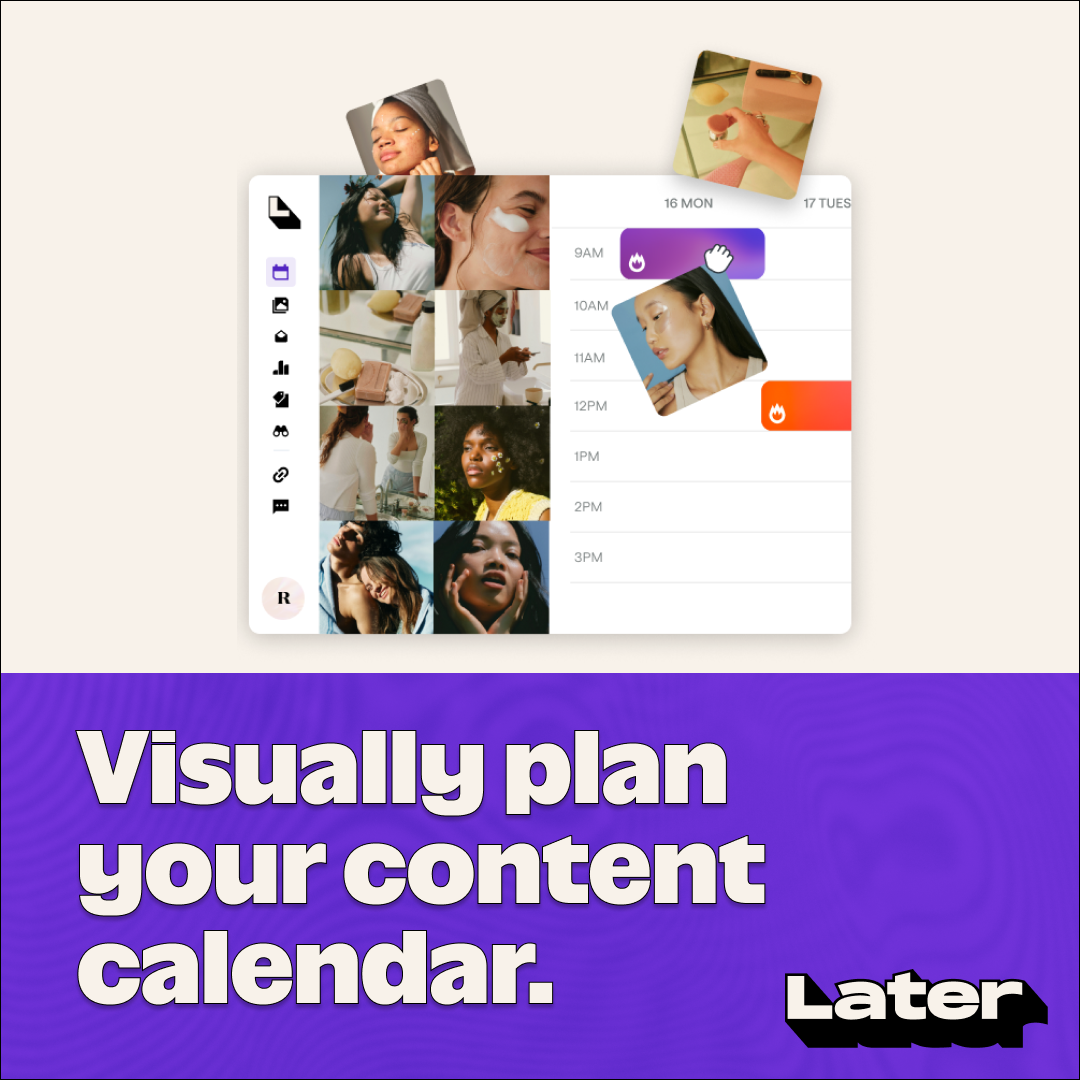 Later Facebook ad: Built for Social Media Managers