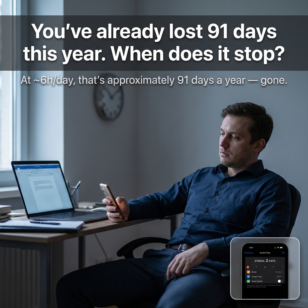 BePresent - Screen Time Control Facebook ad: Take Back Your Time