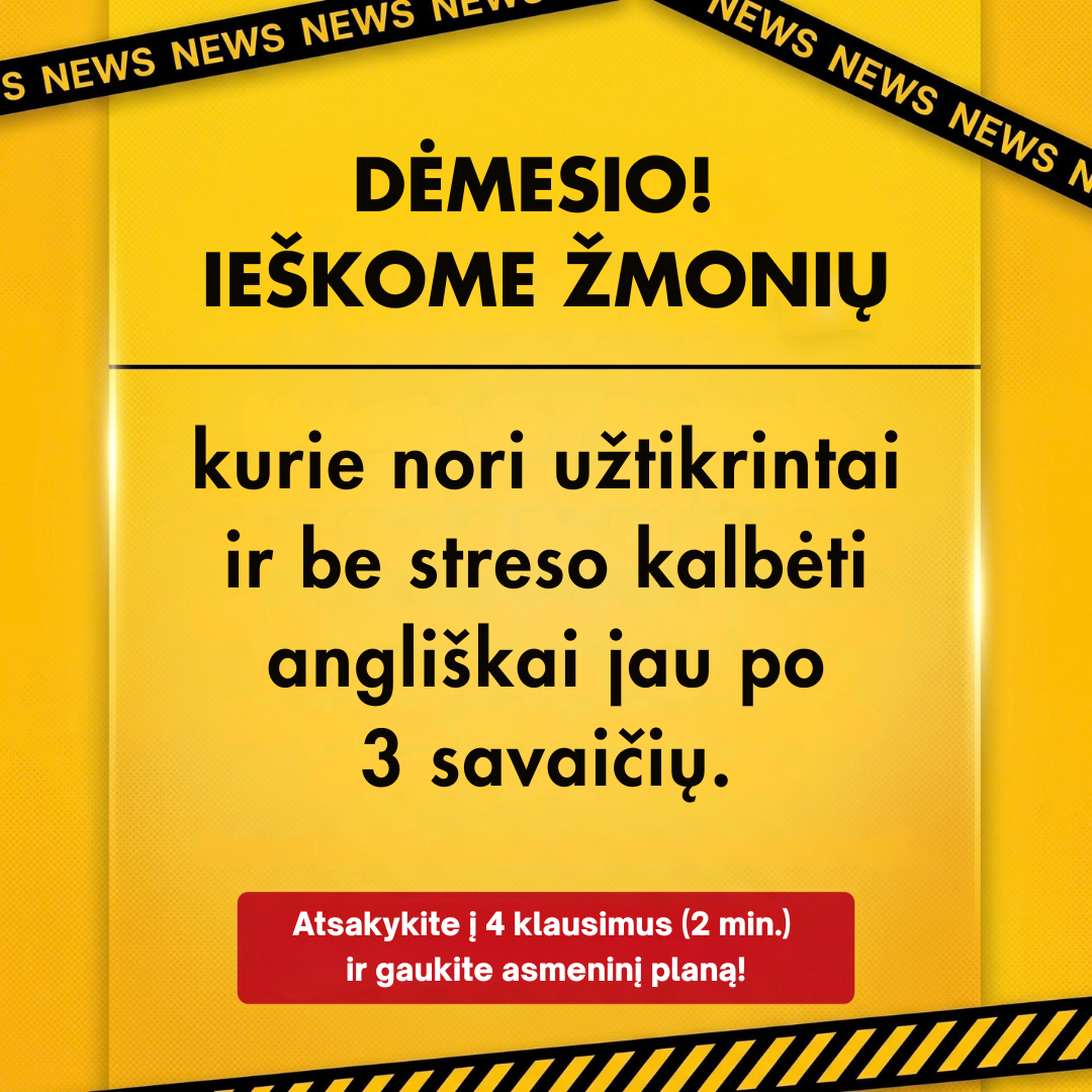 LingoPass Facebook ad: Anglų kalba suaugusiems per 30 dienų